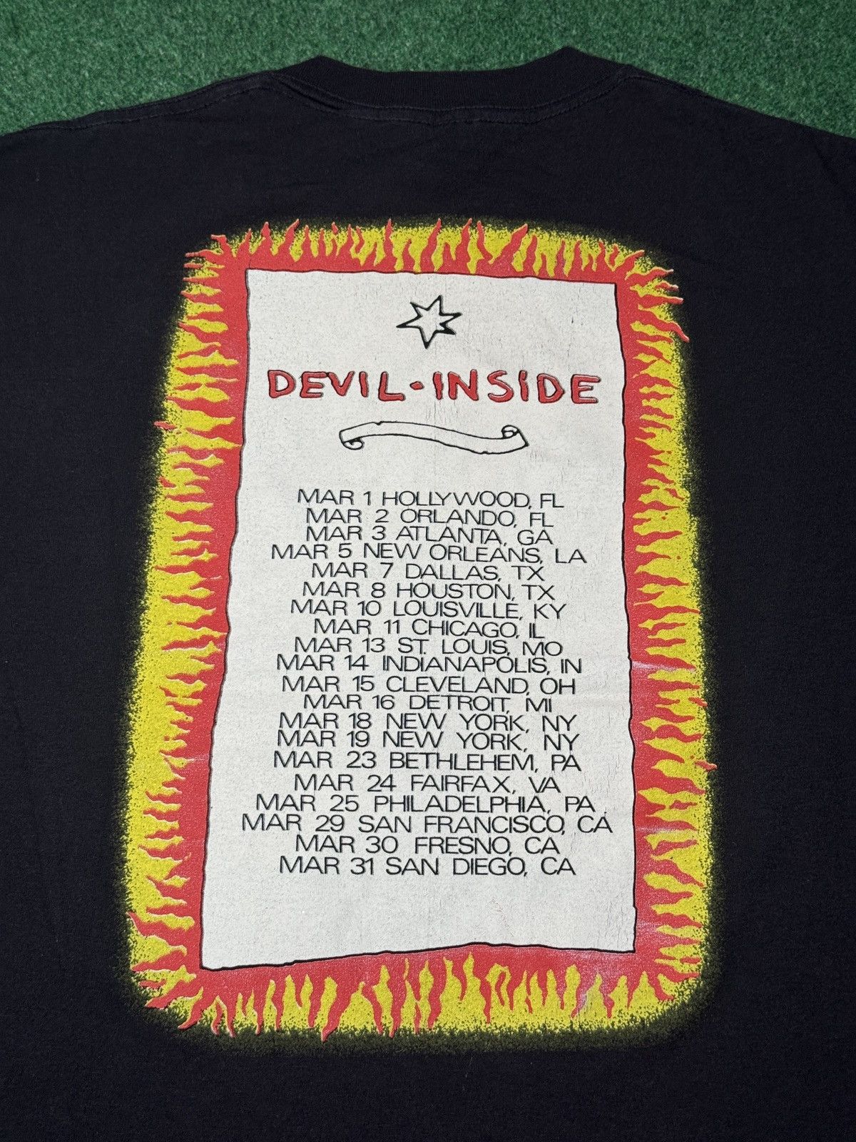 Band Tees Vintage 90s INXS Concert Tour RARE Devil Inside Lrg T-shirt Size US L / EU 52-54 / 3 - 5 Thumbnail