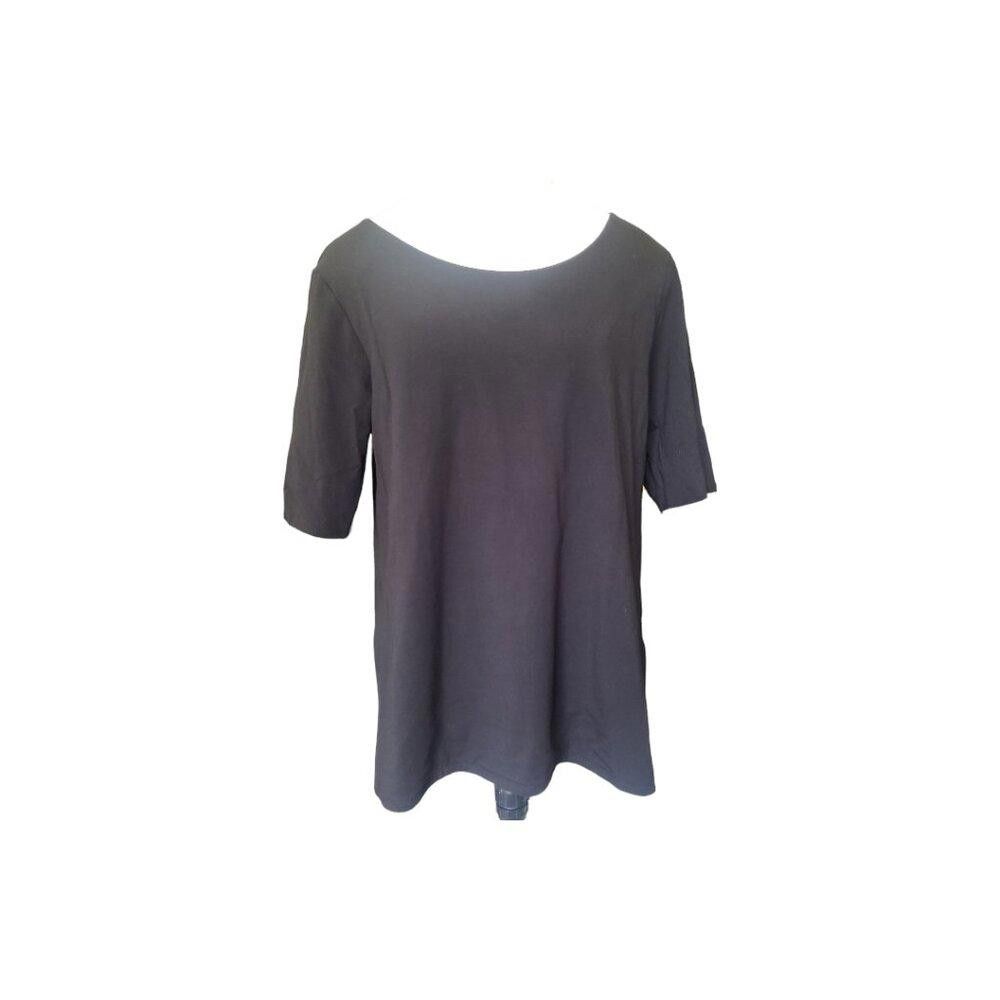 Chicos CT1523 Chico's Black "The Ultimate Tee" Size XL Size XL / US 12-14 / IT 48-50 - 1 Thumbnail