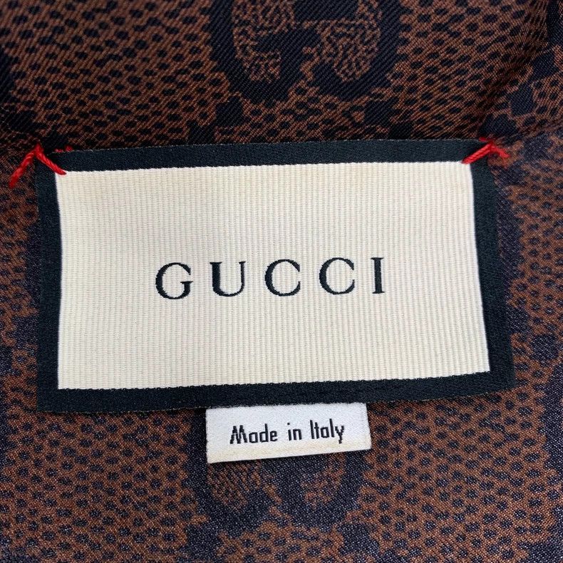 Gucci Gucci Brown logo old flower full print sleeve striped mulbe Size US M / EU 48-50 / 2 - 5 Thumbnail