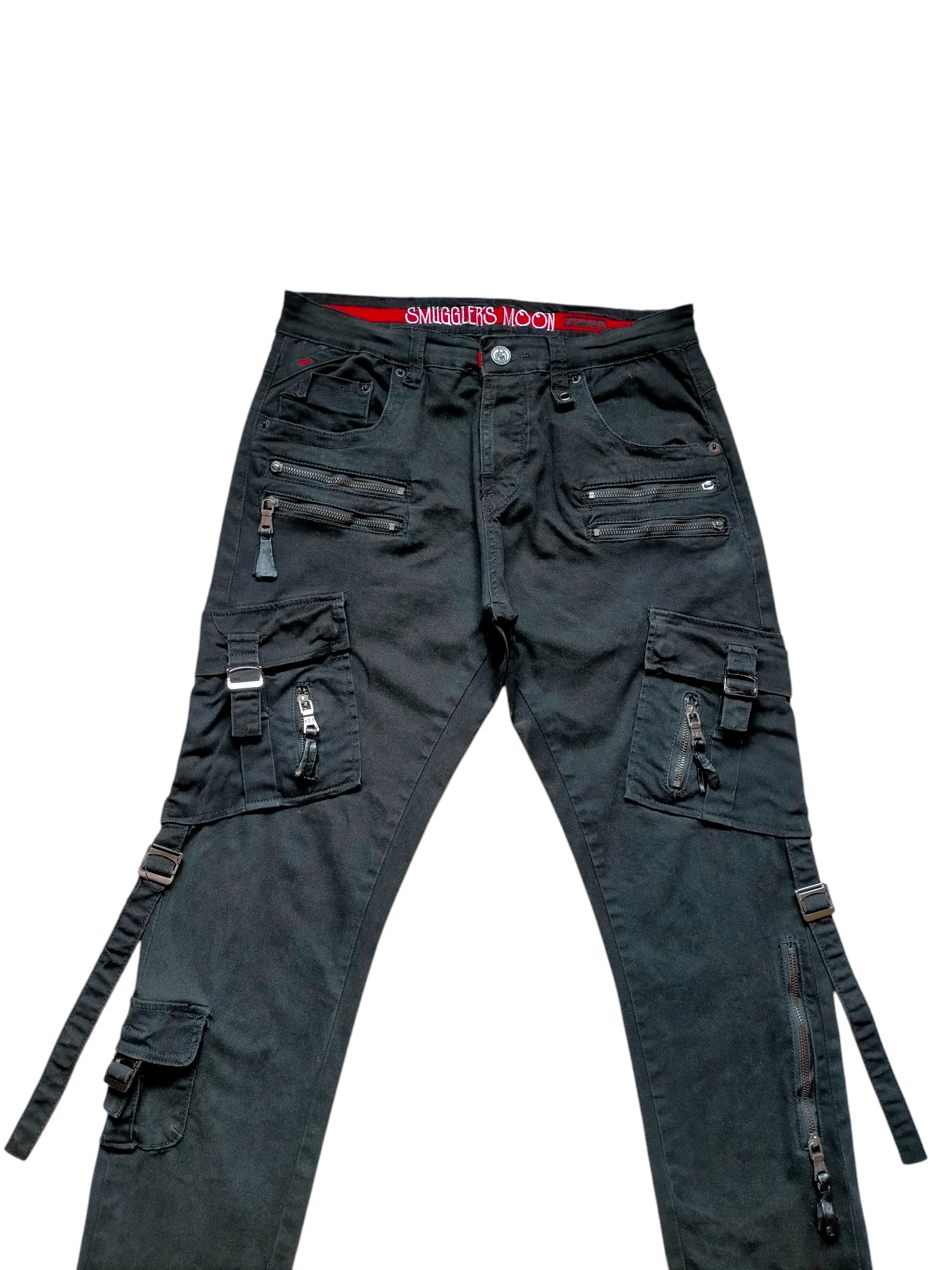 If Six Was Nine × Japanese Brand Smugglers Moon Multipocket zipped Bondage Punk Stretch Cargo Size US 33 - 3 Thumbnail