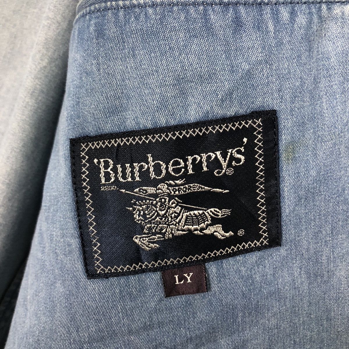 Burberry 📌Vintage Chore Work Denim Jacket Burberrys Double Breast Size US M / EU 48-50 / 2 - 18 Thumbnail