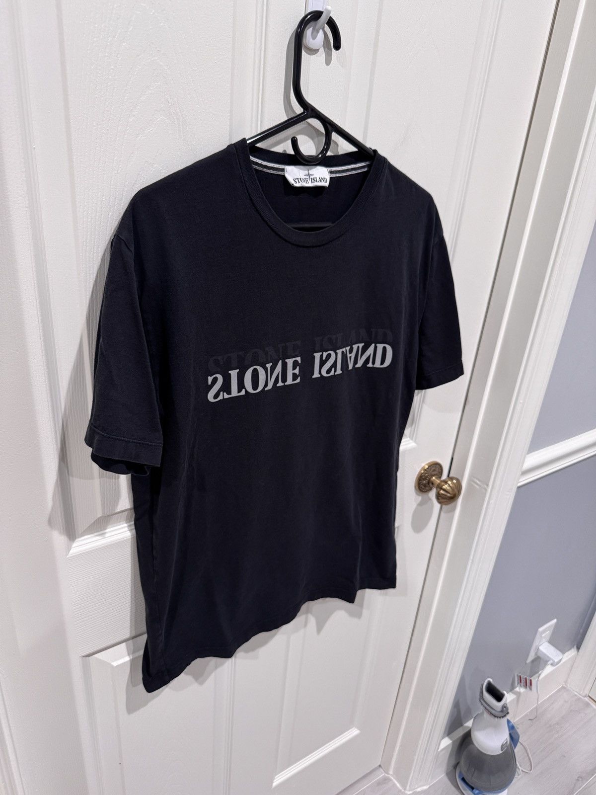 Stone Island Stone Island Reflective Spellout Logo Black Tee T Size L Size US L / EU 52-54 / 3 - 2 Thumbnail