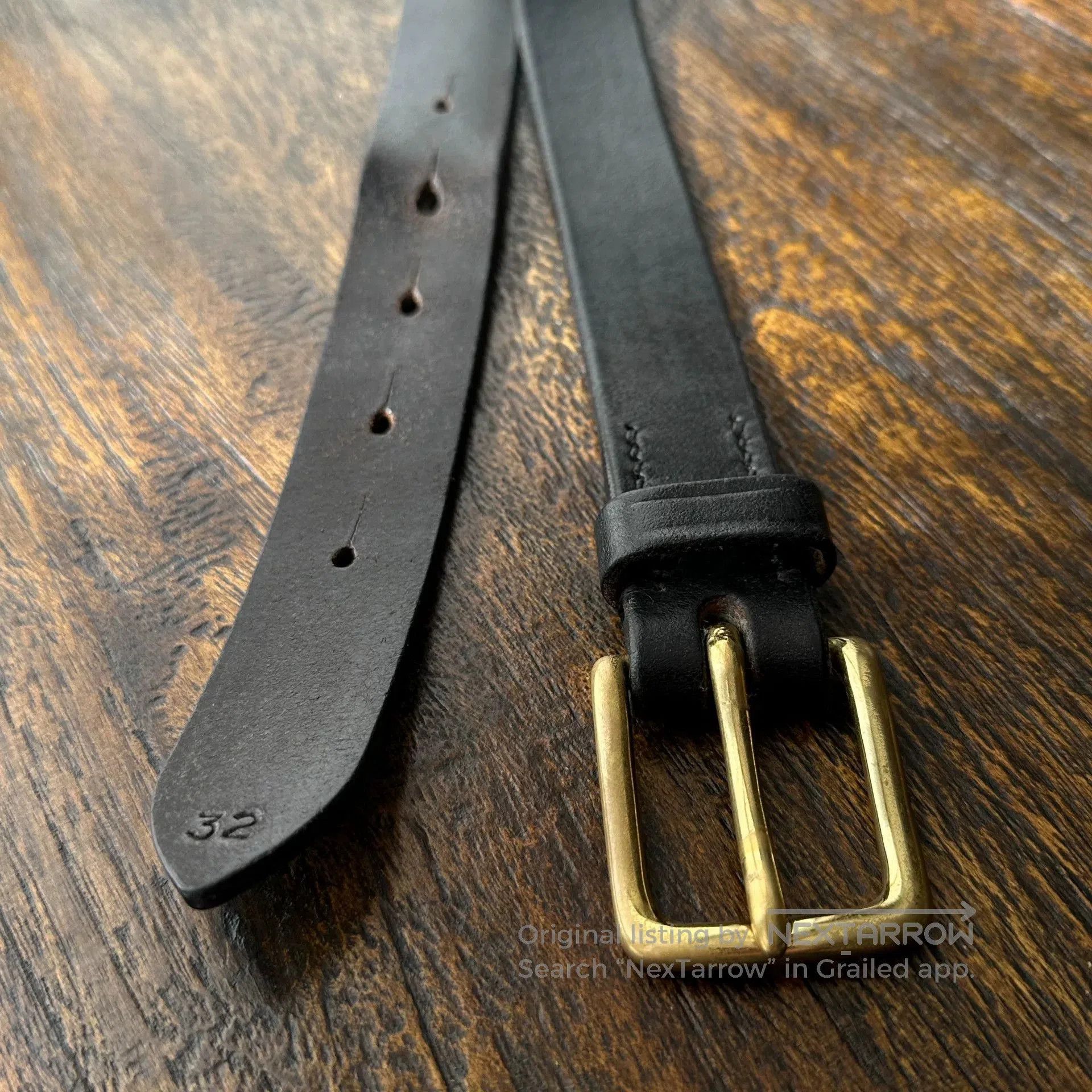 J.FitzPatrick Jabez Cliff 32 UK Made Leather Belt. Size ONE SIZE - 6 Thumbnail