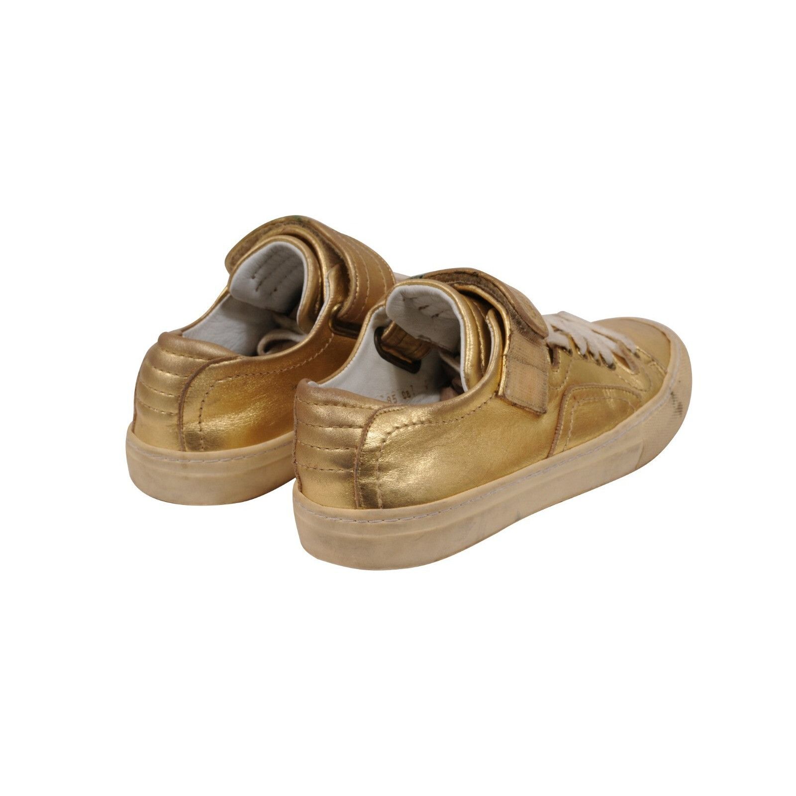 Pierre Hardy Low Top Strap Sneakers Gold Leather Size US 8 / IT 38 - 8 Thumbnail