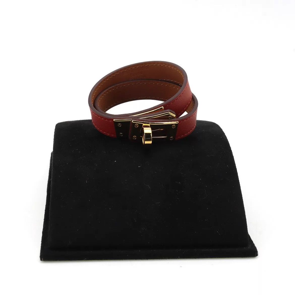Hermes HERMES Mini Kelly Box Double Ring Bracelet Venezia Red Size ONE SIZE - 8 Thumbnail