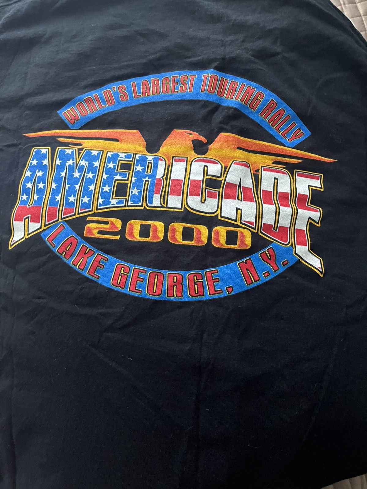 Hanes Vintage Harley Americade Bike Rally Lake George NY T Shirt Size US L / EU 52-54 / 3 - 3 Thumbnail