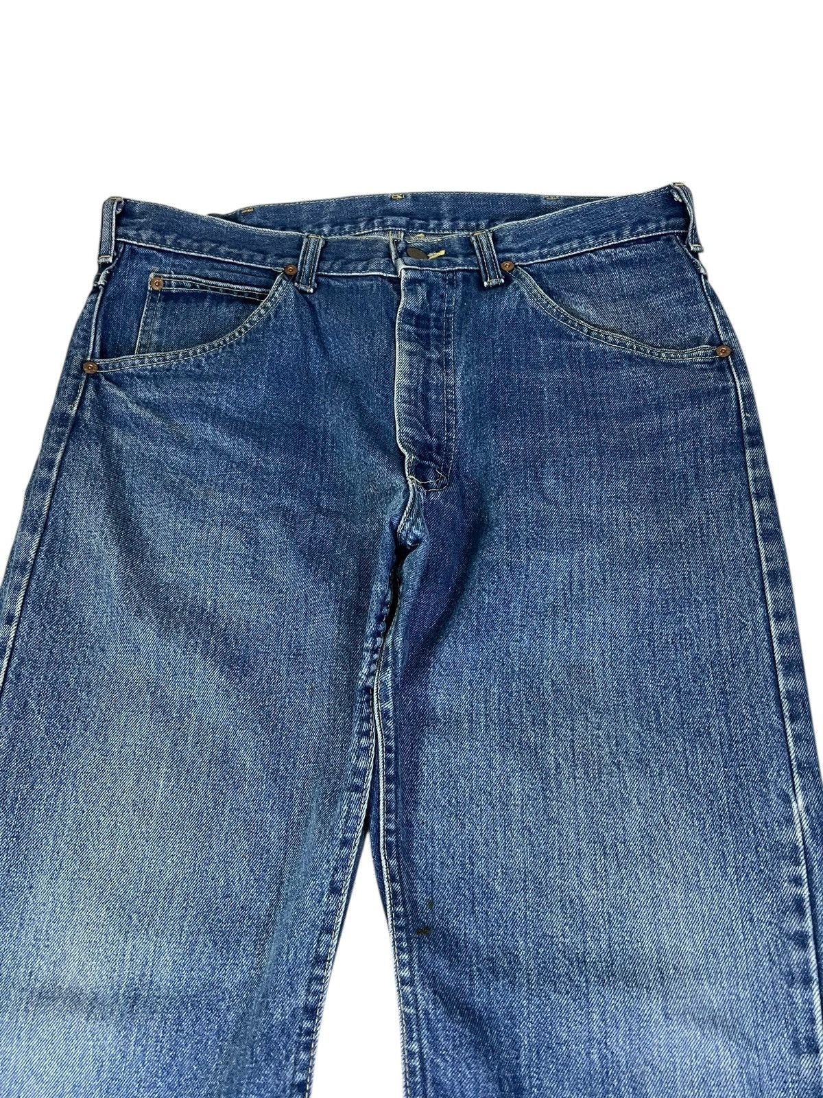 Vintage 70’s Lee Riders Button Scovill Denim Jean Size US 33 - 3 Thumbnail