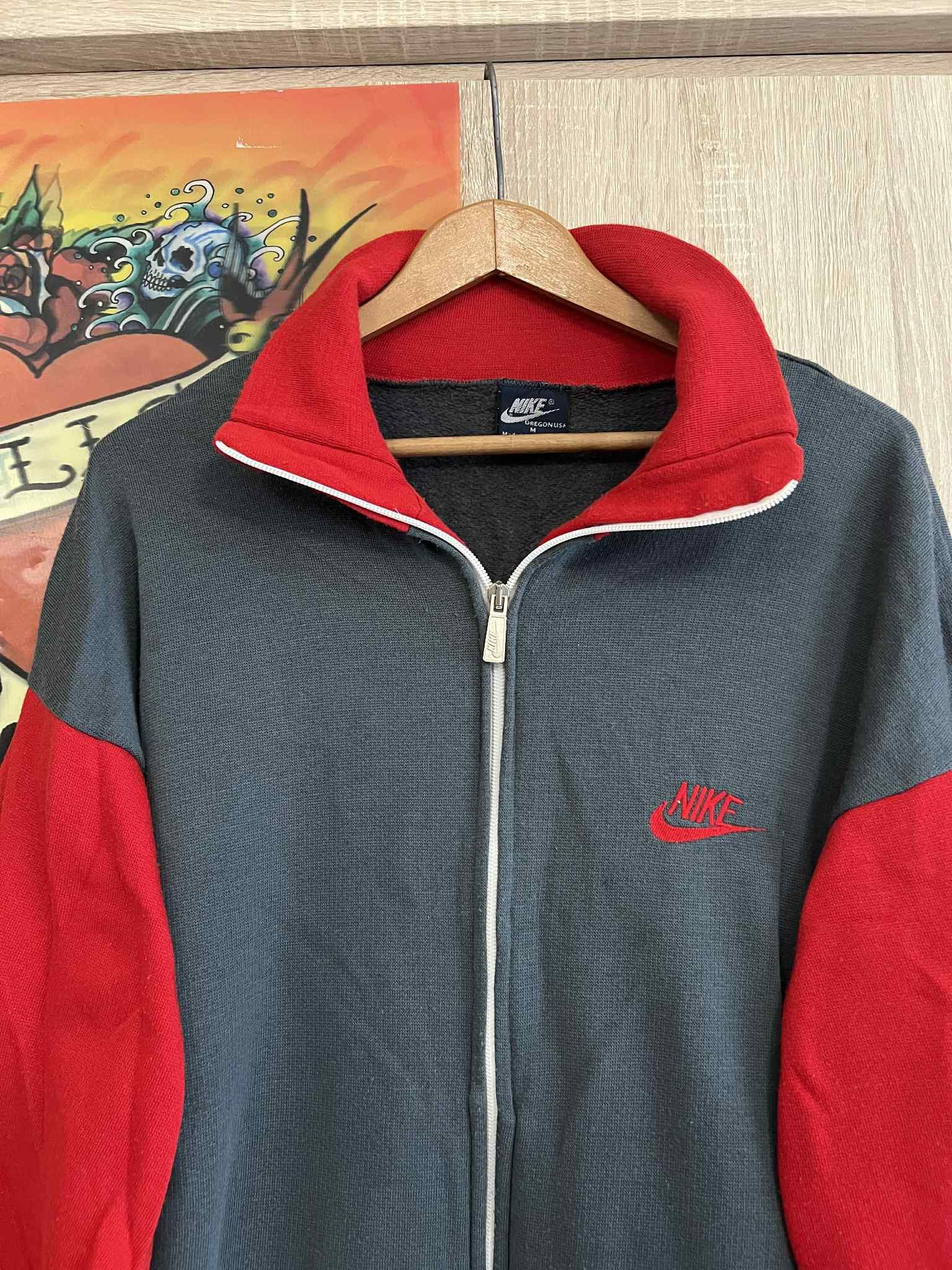 Nike Nike 1980 Made in ltaly Sweater Zip Track Jacket Red Grey 💥 Size US M / EU 48-50 / 2 - 2 Thumbnail