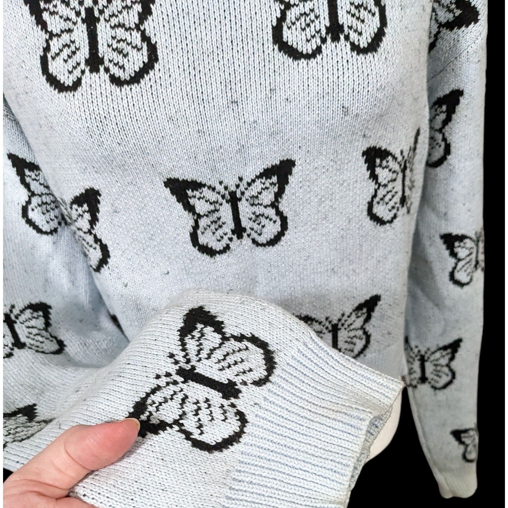Pacsun Retro PacSun LA Hearts Butterfly Cropped Sweater Size S / US 4 / IT 40 - 3 Thumbnail