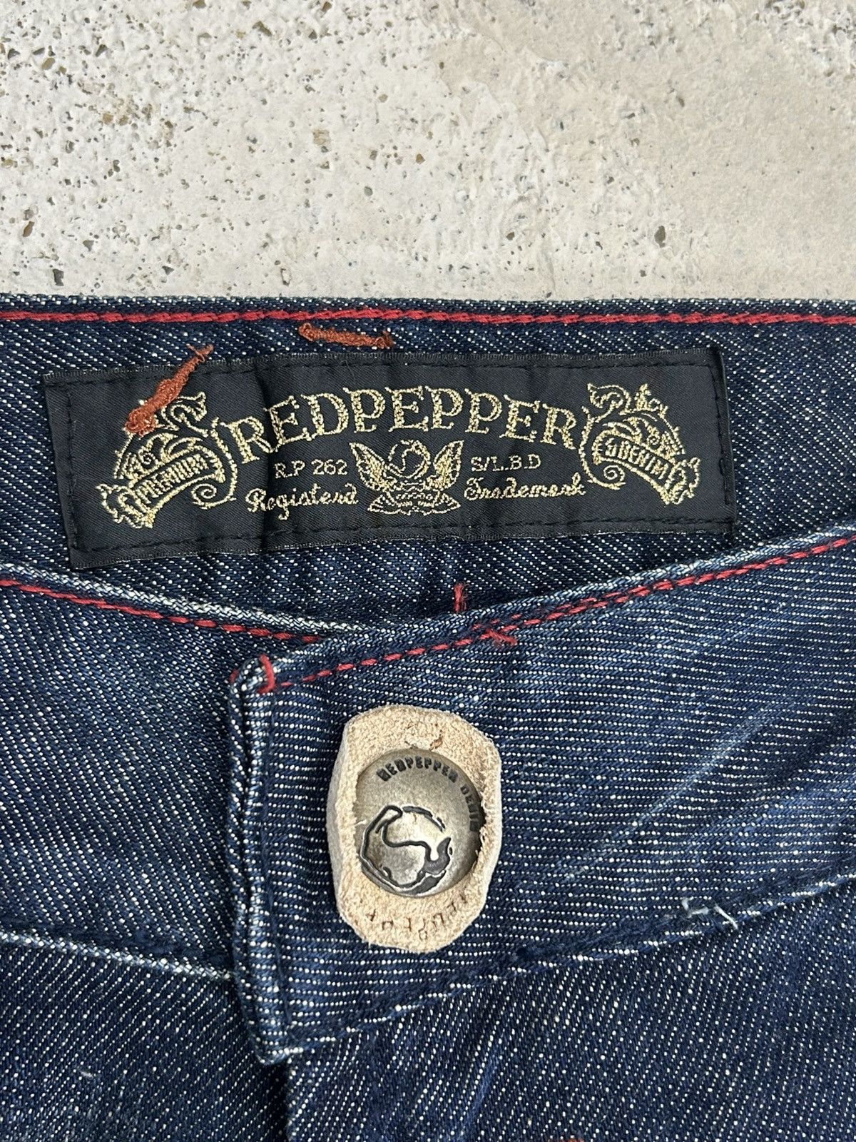 Hysteric Glamour Flare Red Pepper Japan Jean Patches Distressed Embroidery Size US 30 / EU 46 - 10 Thumbnail