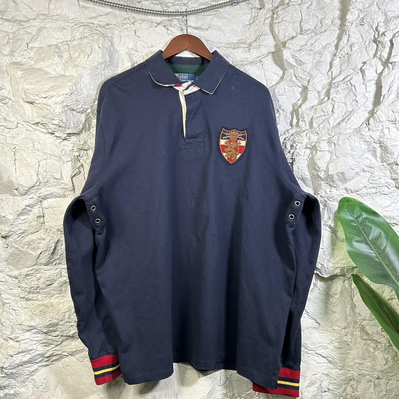 Polo Ralph Lauren Vintage Polo Ralph Lauren Rugby Shield Long Sleeve Shirt Size US XXL / EU 58 / 5 - 2 Thumbnail