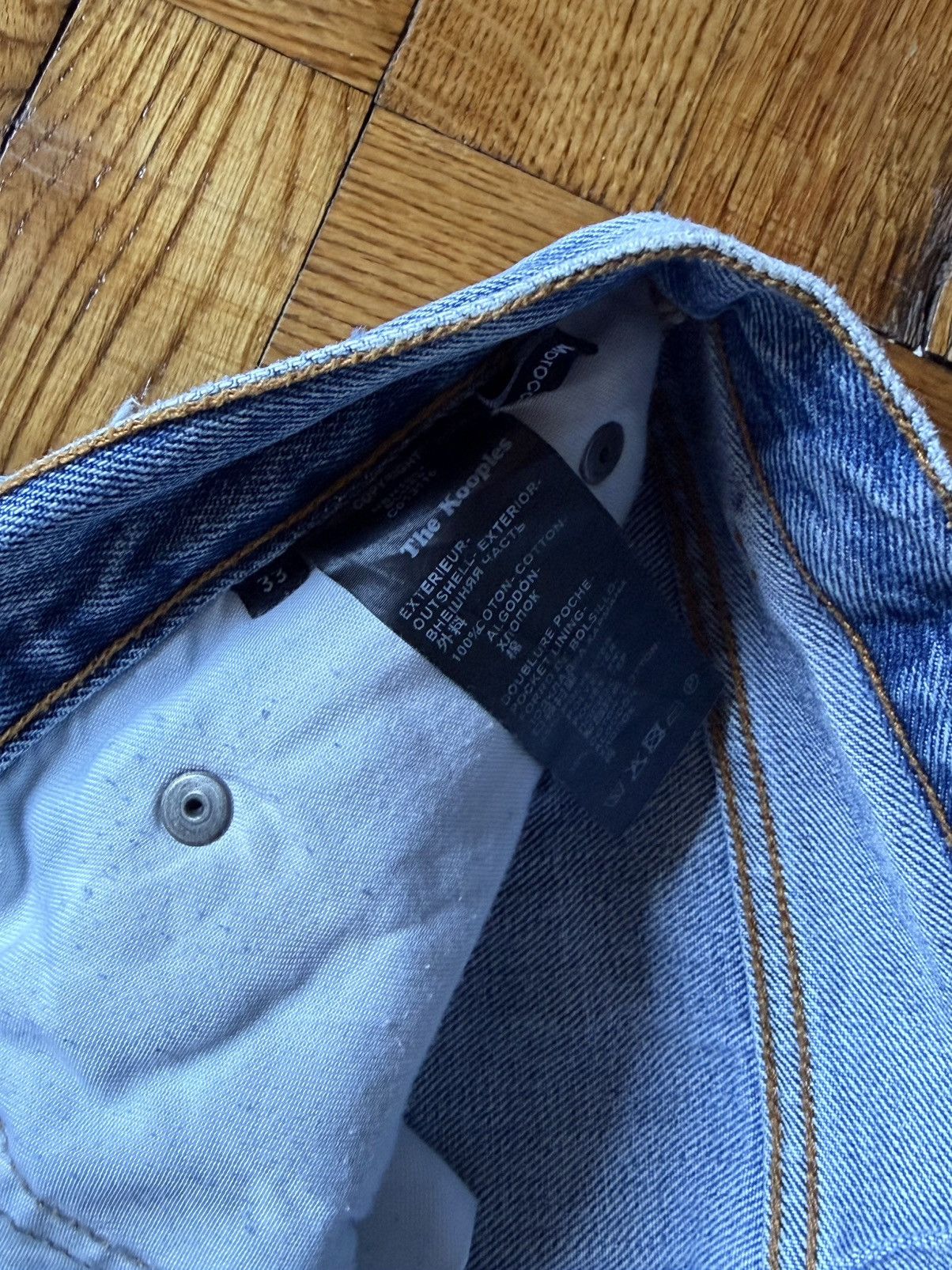 The Kooples The Kooples Distressed Denim Shorts with Skull Grommet Size US 33 - 6 Thumbnail