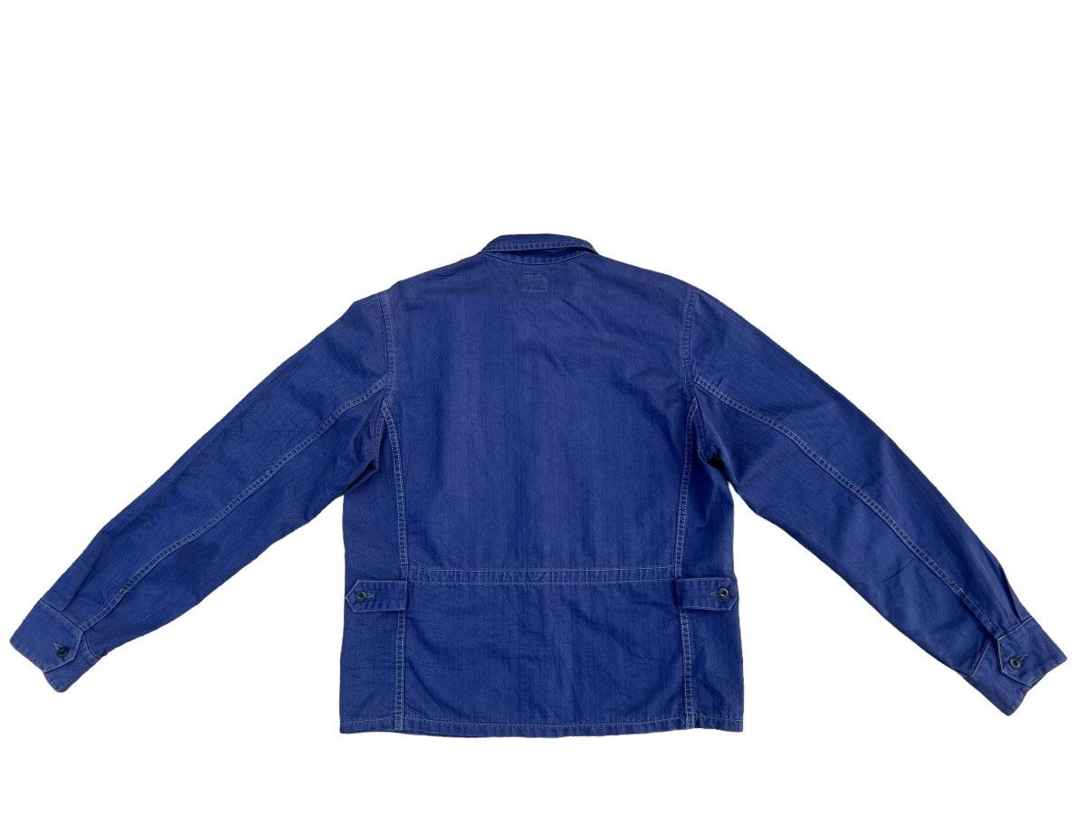 Indigo Two Moon Japan Herringbone Indigo Work Wear Jacket Size US L / EU 52-54 / 3 - 13 Thumbnail