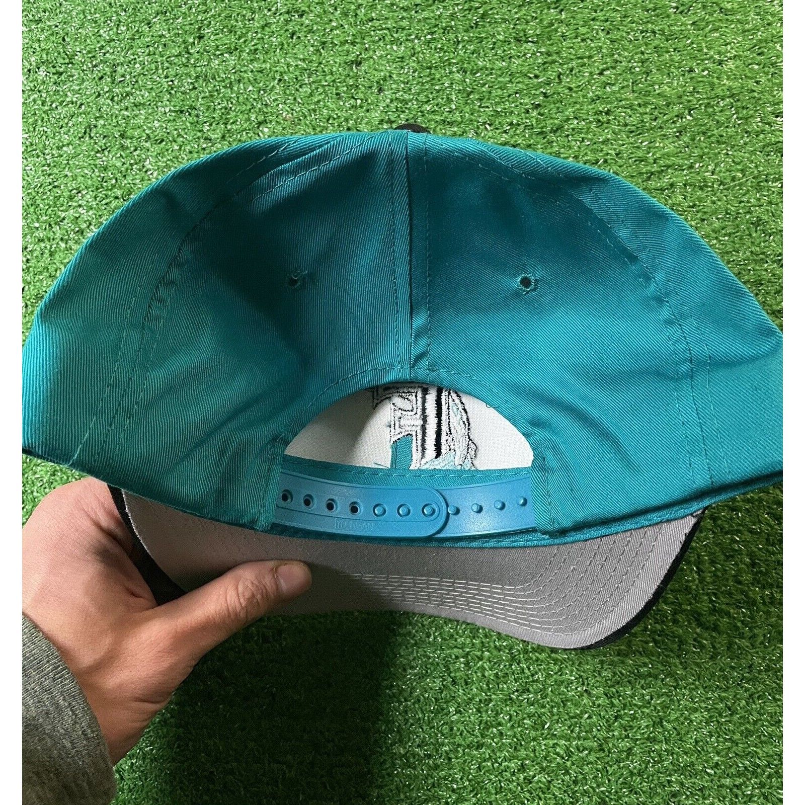 MLB NWOT Vintage 90s Florida Marlins Snapback Hat Teal Black USA Size ONE SIZE - 2 Thumbnail