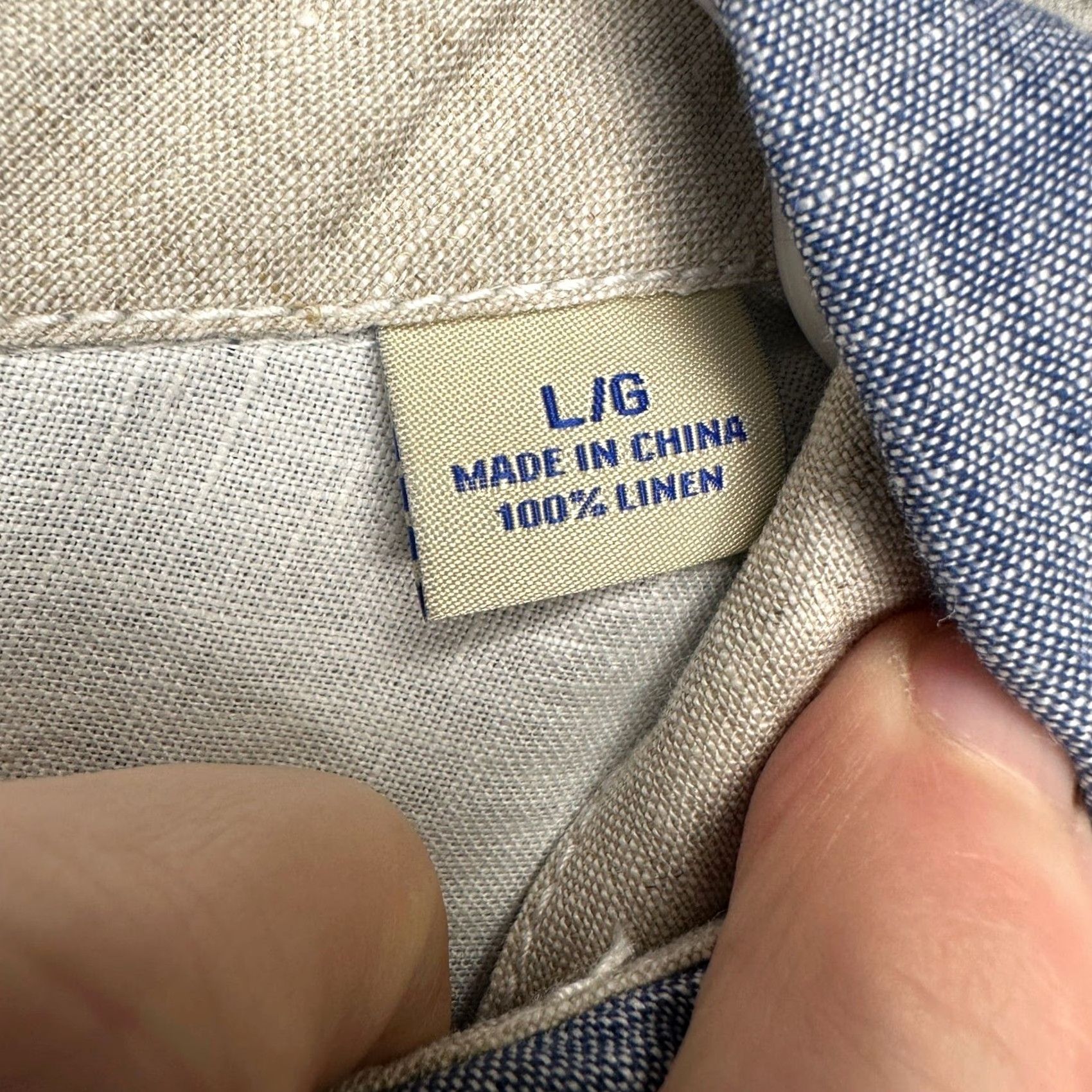 Tommy Bahama Tommy Bahama Button Up Shirt Mens Large Blue Short Sleeve Linen Pocket Logo 100% Linen Shirt Button-Up Casual Breathable Vel Size US L / EU 52-54 / 3 - 5 Thumbnail