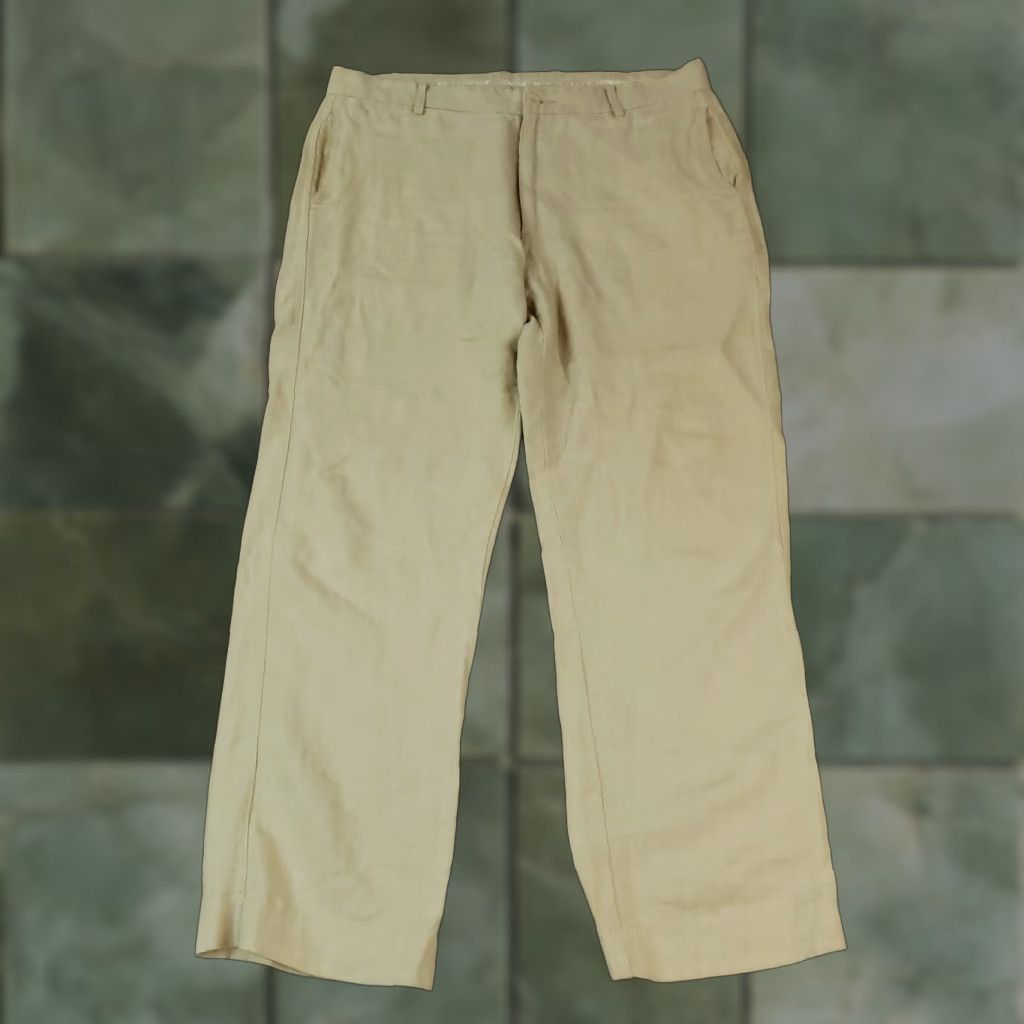 Vintage Island Importer Mens Dress Pants 36x30 Beige Linen Straight Leg Casual Pant Mens Size US 36 / EU 52 - 1 Thumbnail