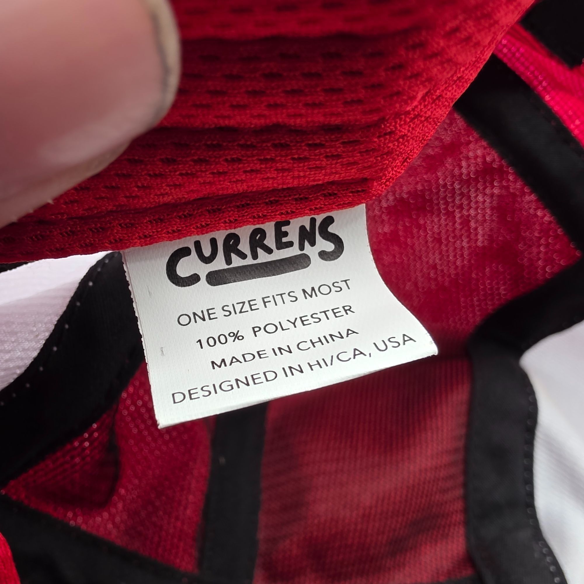 Other Currens Adults Red White Athletic Hat Casual Outdoors Runnin Size ONE SIZE - 7 Thumbnail