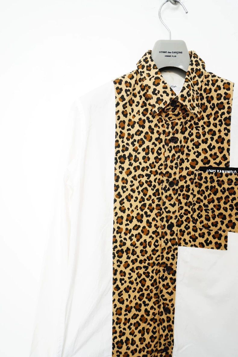 Yohji Yamamoto Yohji Yamamoto Yohji Yamamoto Leopard Print Collared Shirt Size US M / EU 48-50 / 2 - 3 Thumbnail