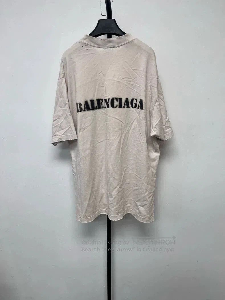 Balenciaga Balenciaga Bal Stencil Type Short Sleeve T. Size US L / EU 52-54 / 3 - 2 Thumbnail