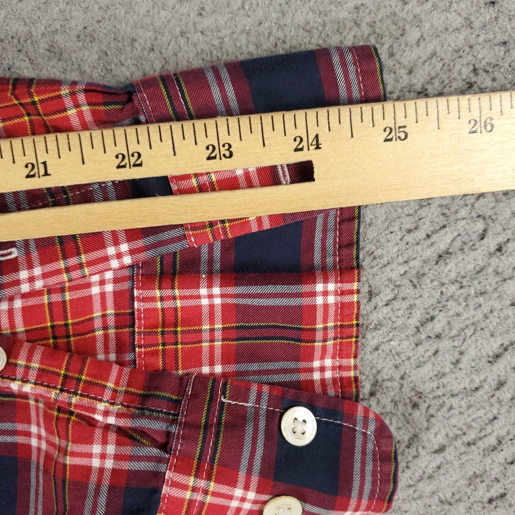 Faconnable Façonnable Red Plaid Button-Up Shirt Mens Medium Long Sleeve Casual Size US M / EU 48-50 / 2 - 7 Thumbnail