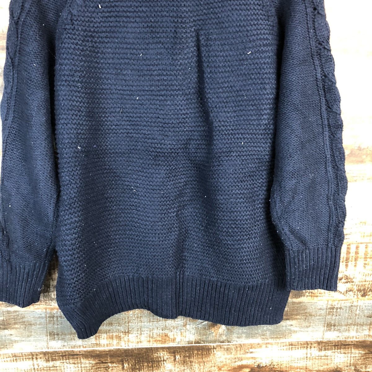 Aran Isles Knitwear DL Studio Clip Dark Blue cable Knitwear #C607 Size M / US 6-8 / IT 42-44 - 14 Thumbnail