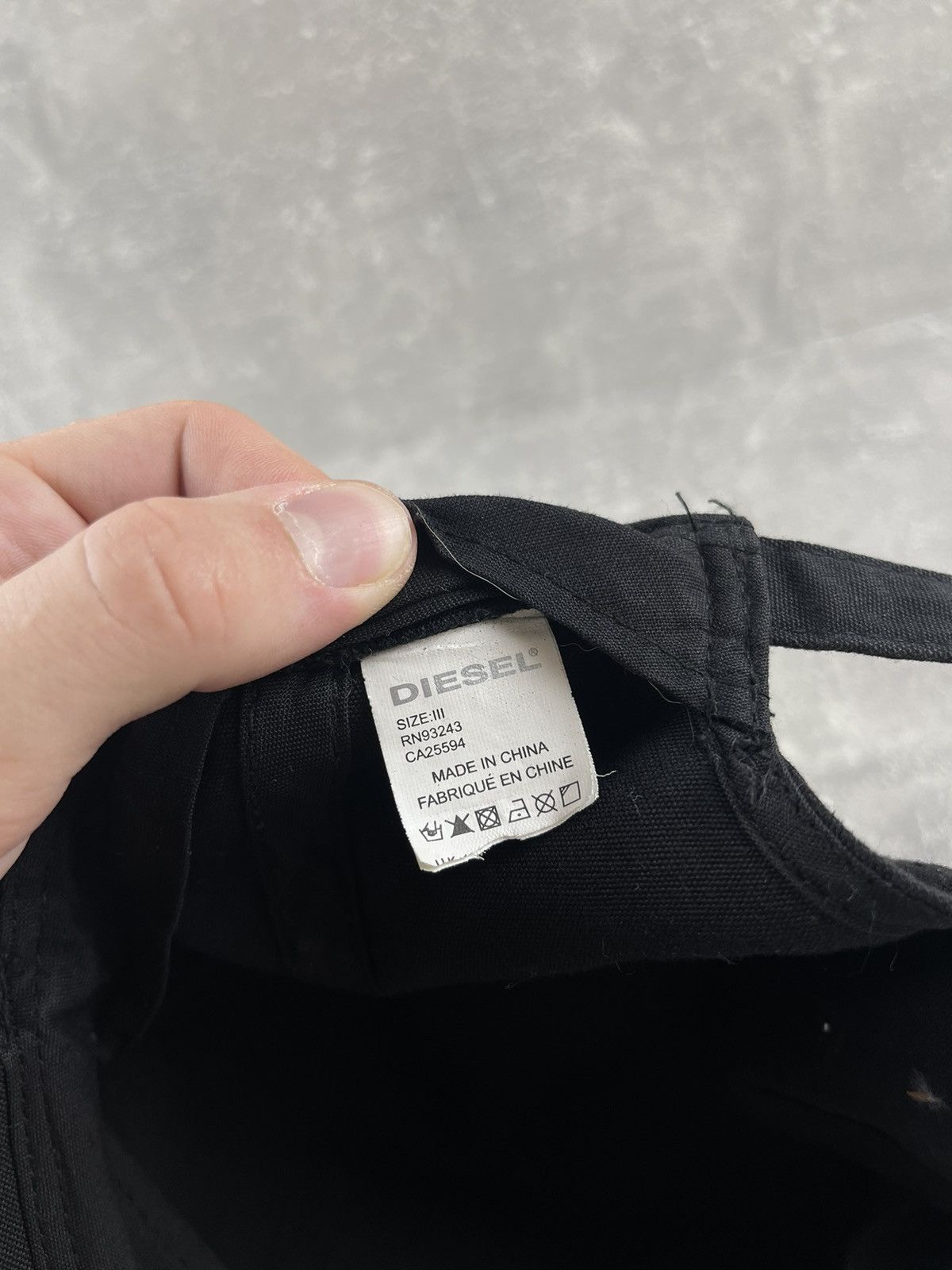 Diesel Diesel Black Baseball Cap Beaded Logo Embroidered Adjustable Size ONE SIZE - 6 Thumbnail