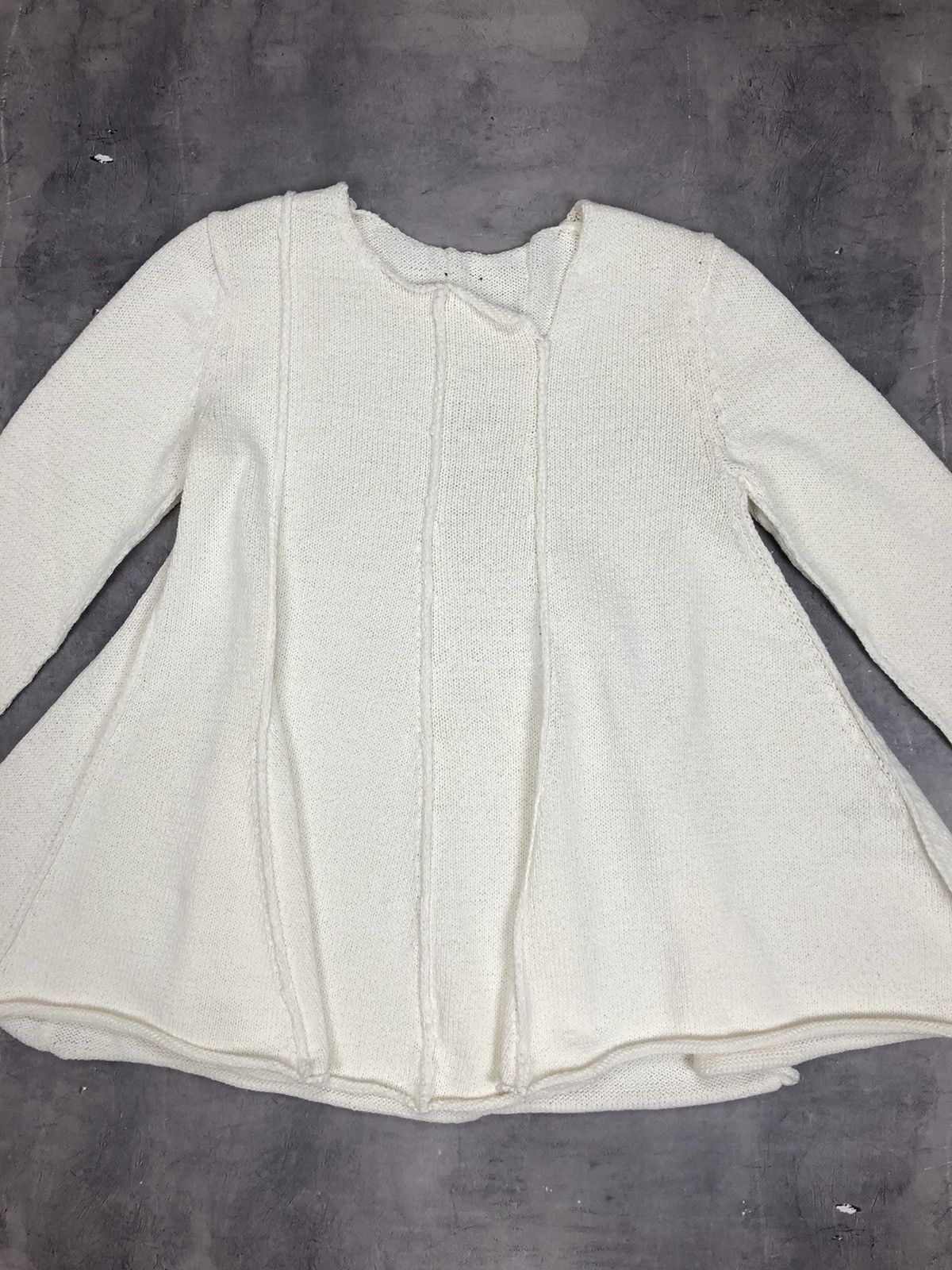 Rundholz Rundholz Black Label Flared Panel Sweater in Off-White Size XS / US 0-2 / IT 36-38 - 3 Thumbnail