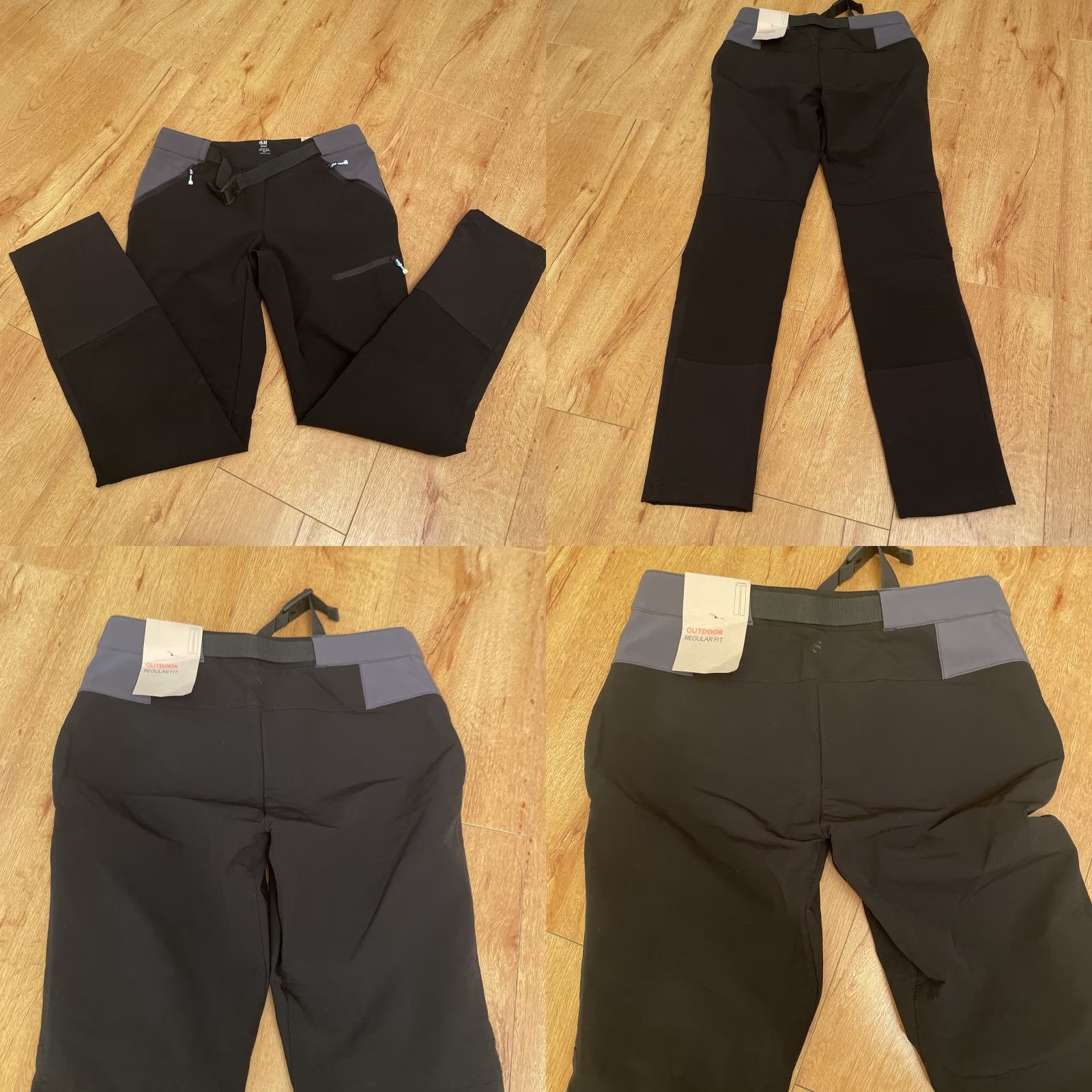 H&M VINTAGE H&M Water Repellent Utility Cargo Pants Black Sz 8 Pockets Buckle Belt Slim Women Regular Pants Size 30" / US 8 / IT 44 - 8 Thumbnail