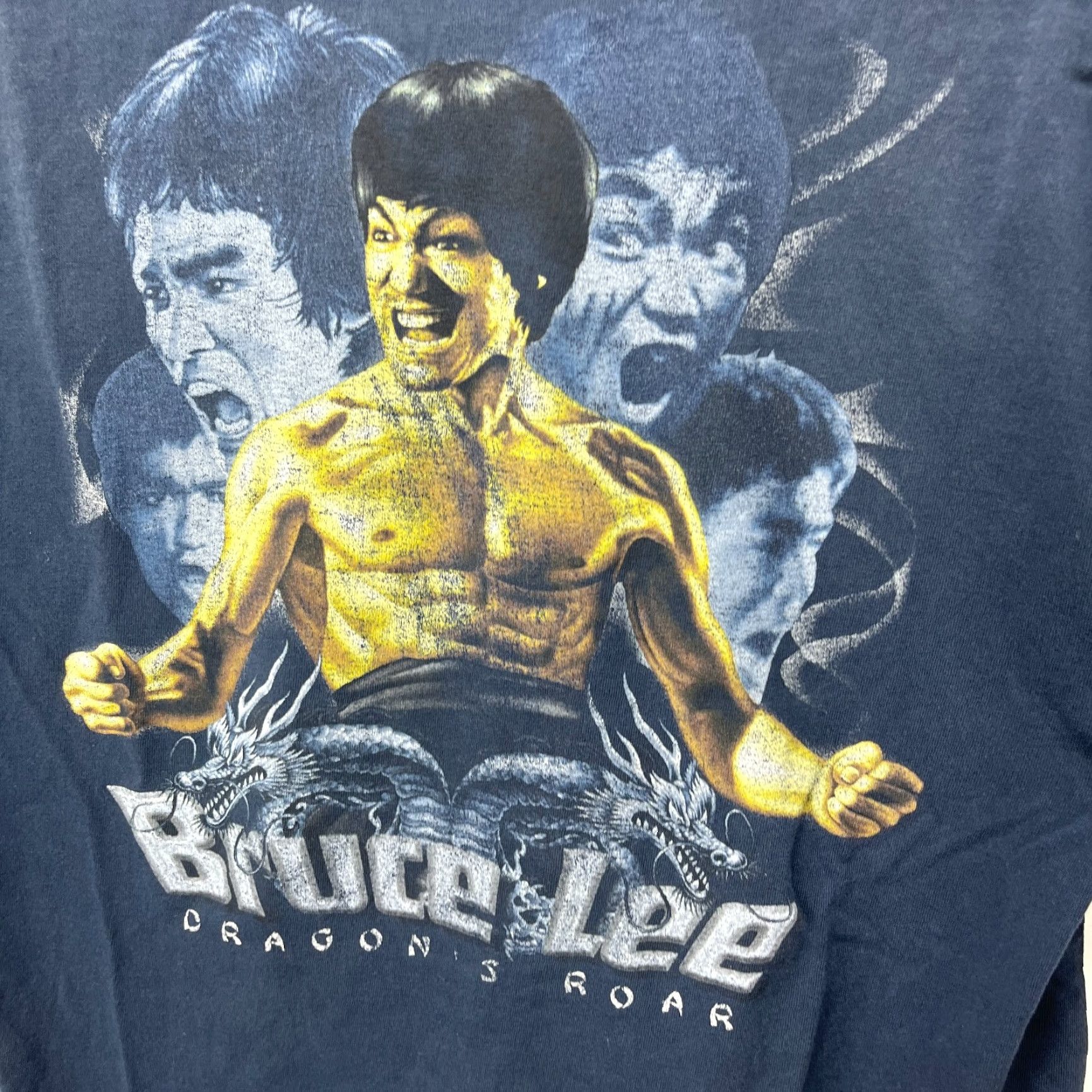Roar VINTAGE Bruce Lee Graphic T-Shirt L Men Blue 90s Dragon's Roar Size US L / EU 52-54 / 3 - 3 Thumbnail