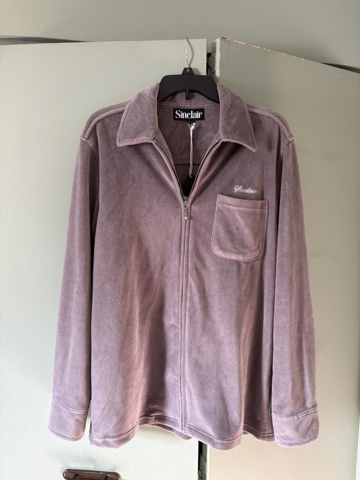 Sinclair Global Sinclair Velour Zip Up Collared Shirt Size US M / EU 48-50 / 2 - 1 Thumbnail