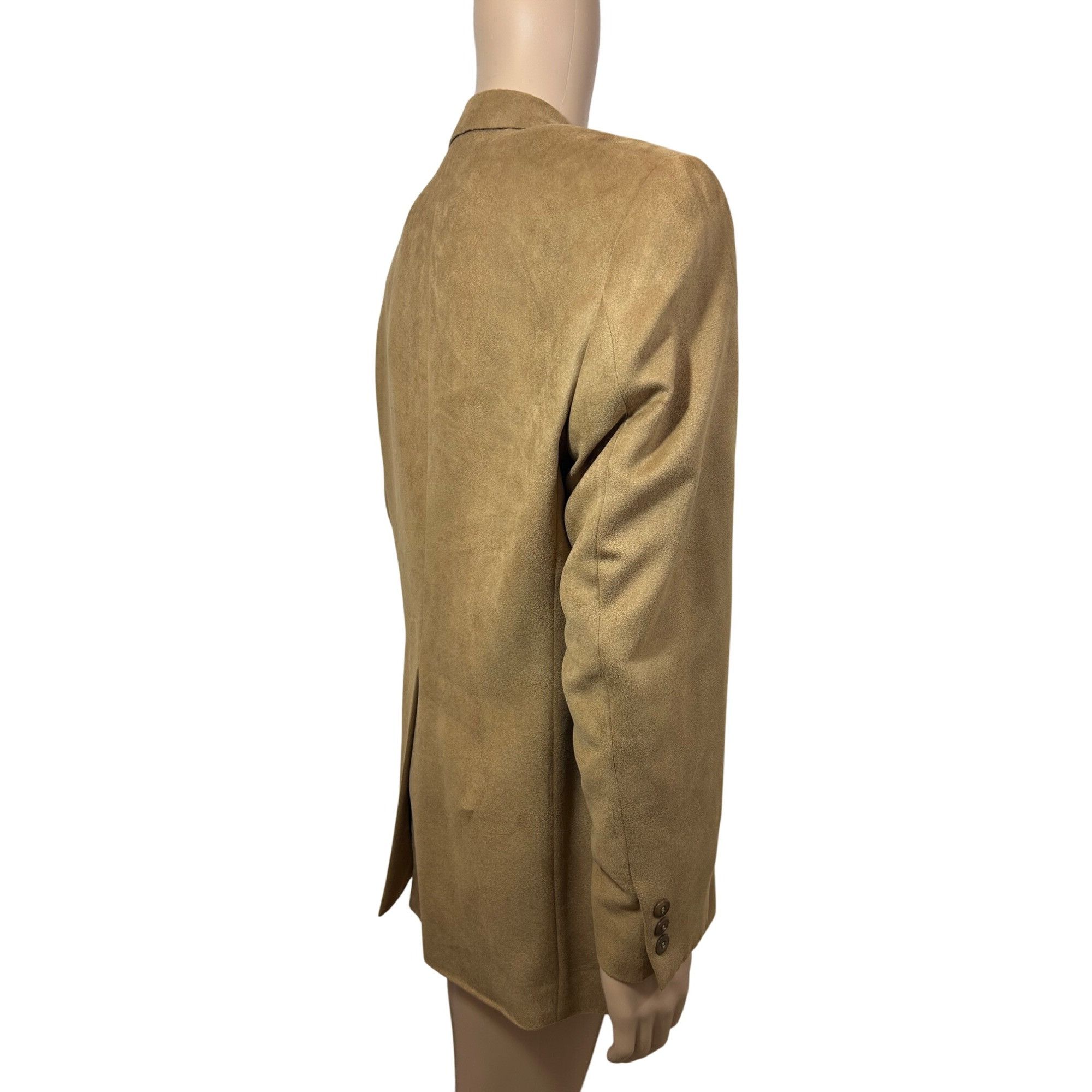 Other Jeffrey Banks Men’s Blazer Brown 42 R Vintage Polyester Sued Size US L / EU 52-54 / 3 - 12 Thumbnail