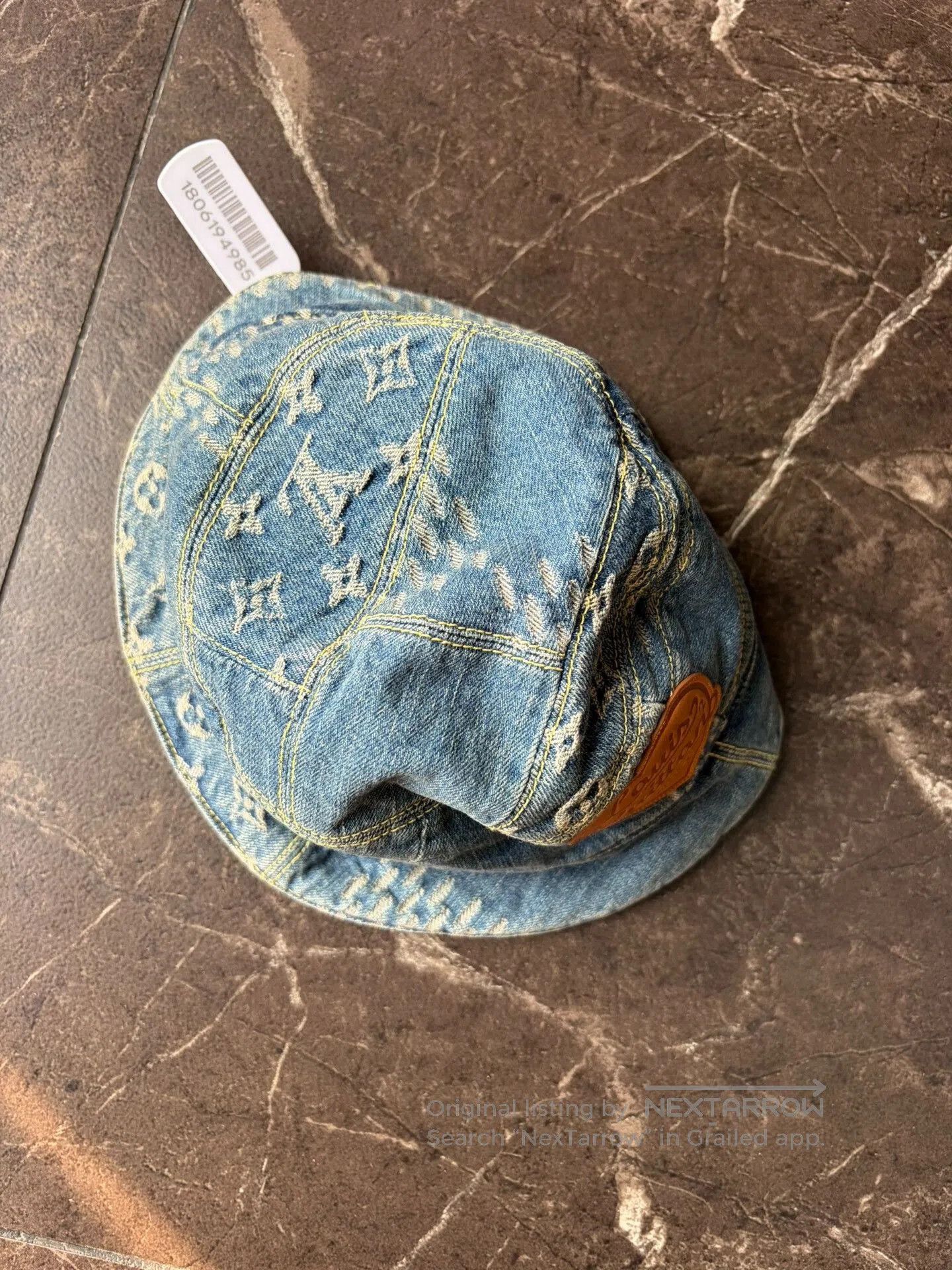 Louis Vuitton LV Nigo Denim Monogram Bucket Hat. Size ONE SIZE - 4 Thumbnail