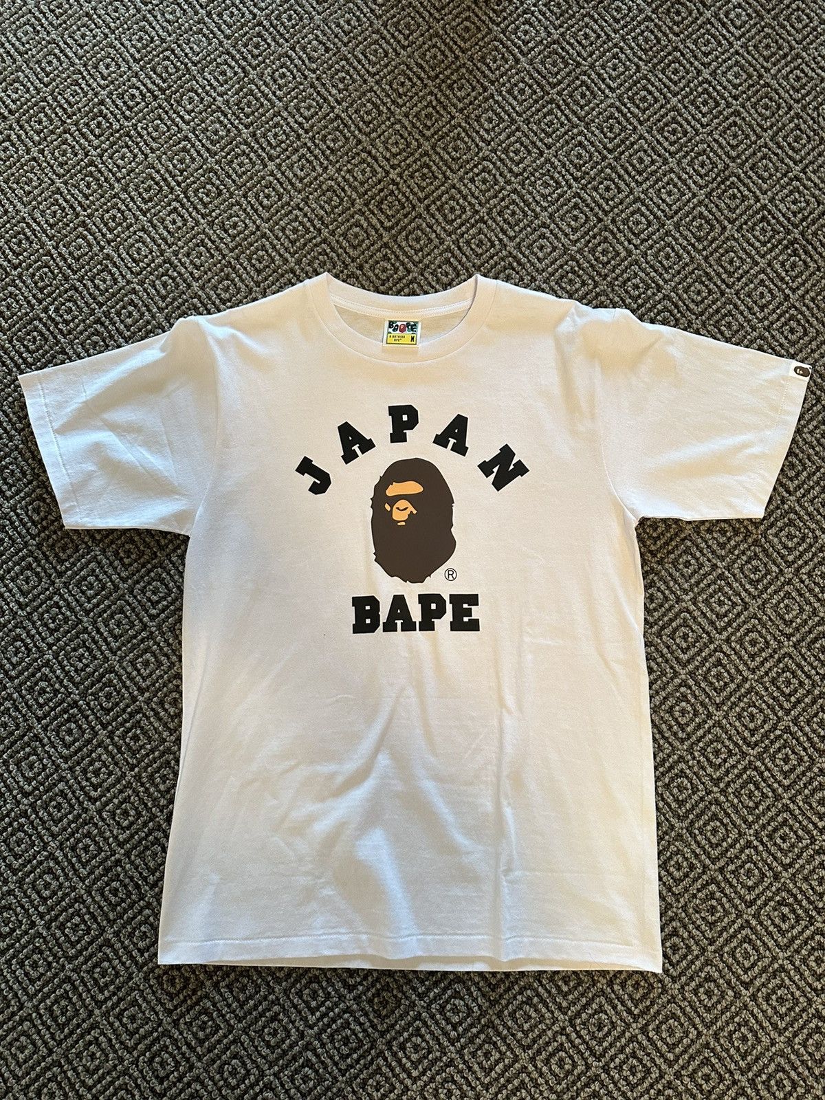 Pre-owned Bape Japan College City White Tee