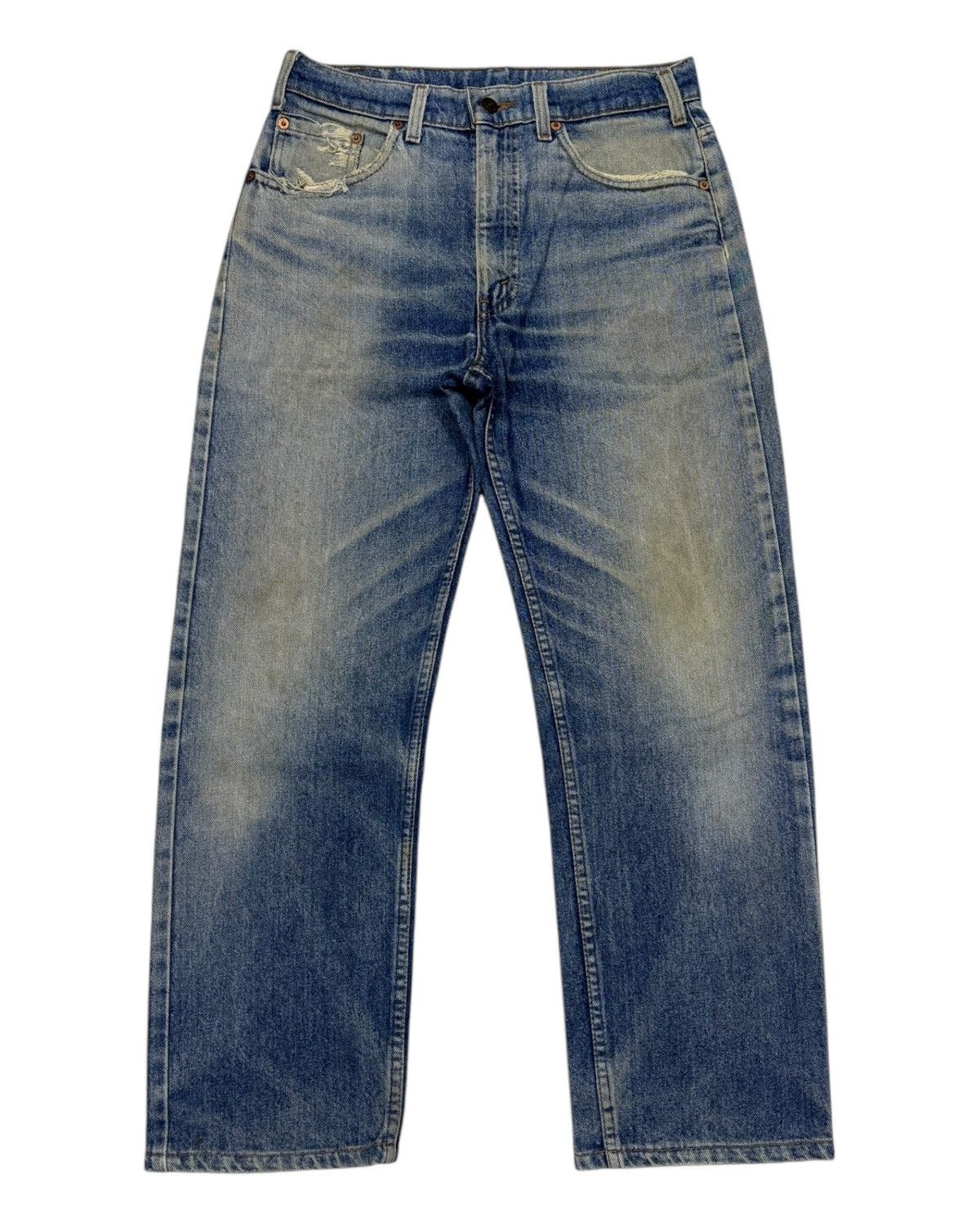 Levi's × Vintage 🔥Vintage Levis 505 Blue Wash Distressed Denim Jeans Size US 30 / EU 46 - 7 Thumbnail