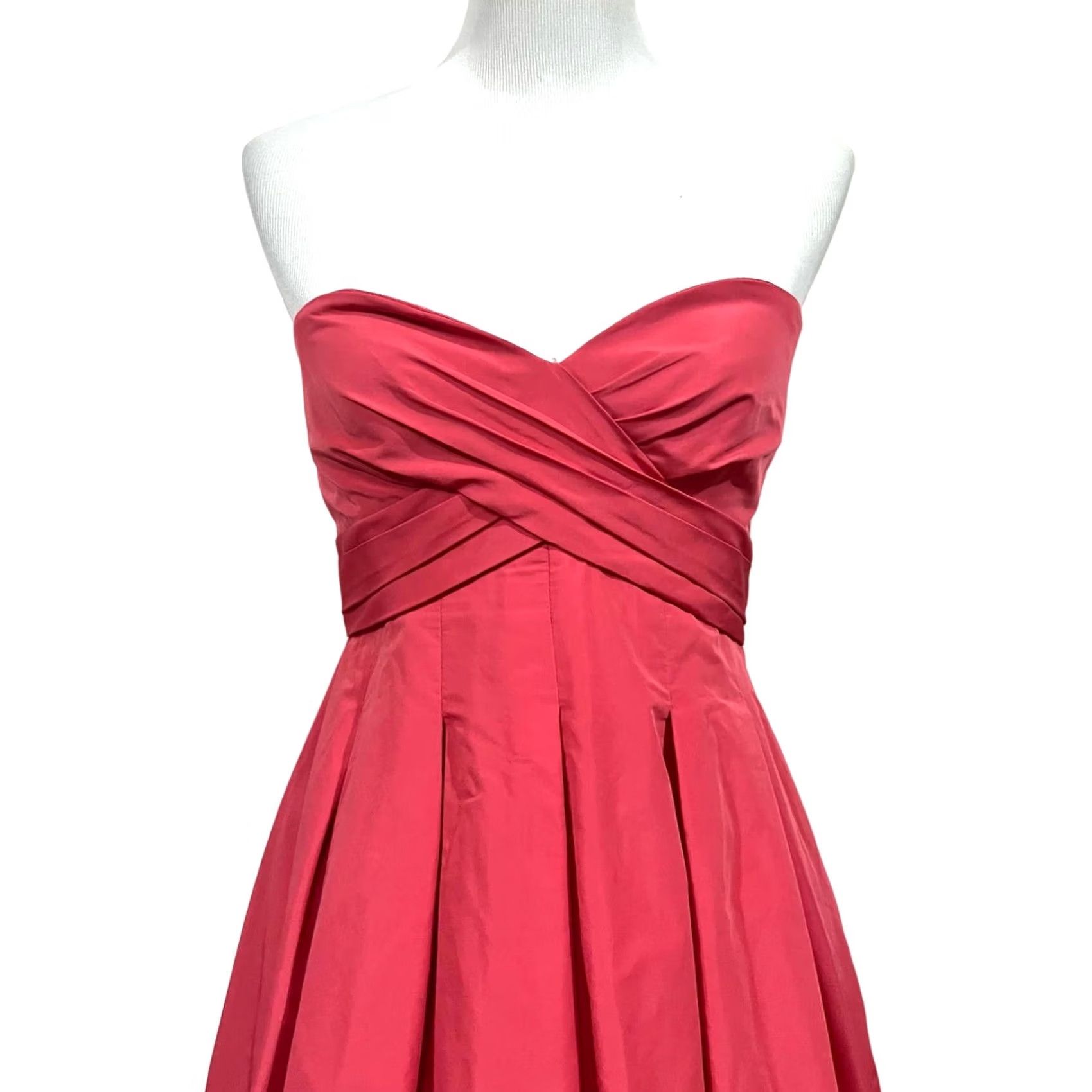Bcbgmaxazria BCBGMAXAZRIA Dress Pink Coral Strapless Sweetheart Formal Pockets Party Size 4 Women Short Size S / US 4 / IT 40 - 2 Thumbnail