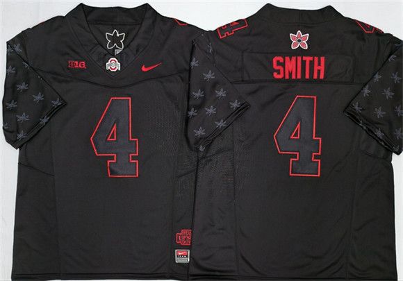 Other Men's Ohio State Buckeyes #4 Jeremiah Smith Black Size US XL / EU 56 / 4 - 1 Thumbnail