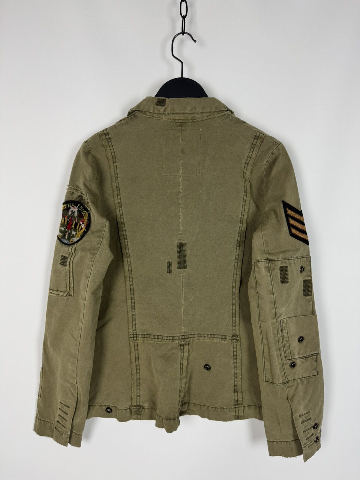 Zadig & Voltaire NWT Zadig&Voltaire Virginia Grunge Perm Khaki Jacket Size XS / US 0-2 / IT 36-38 - 14 Thumbnail