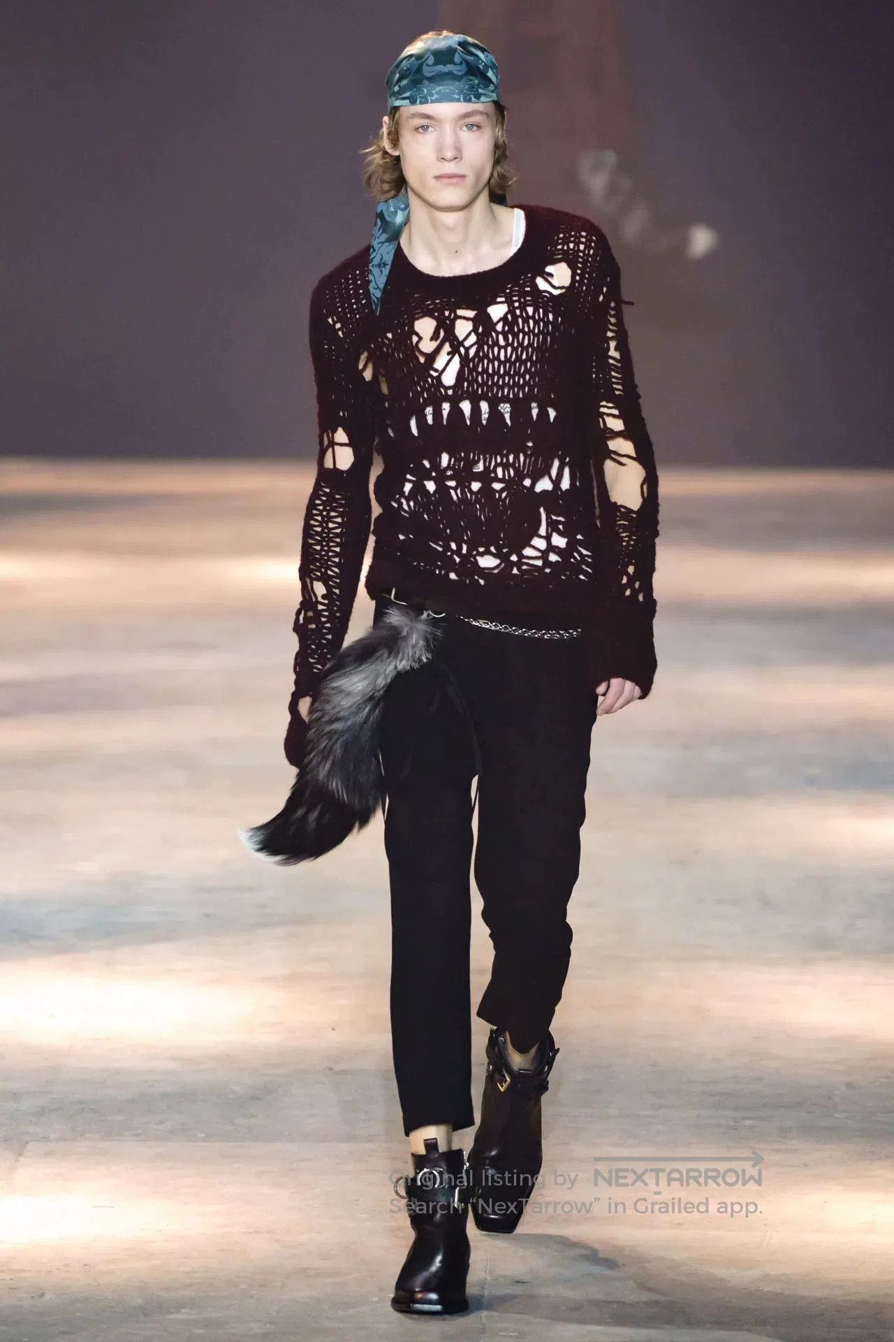 McQ Alexander McQueen black faux fur keychain accessory. Size ONE SIZE - 5 Thumbnail