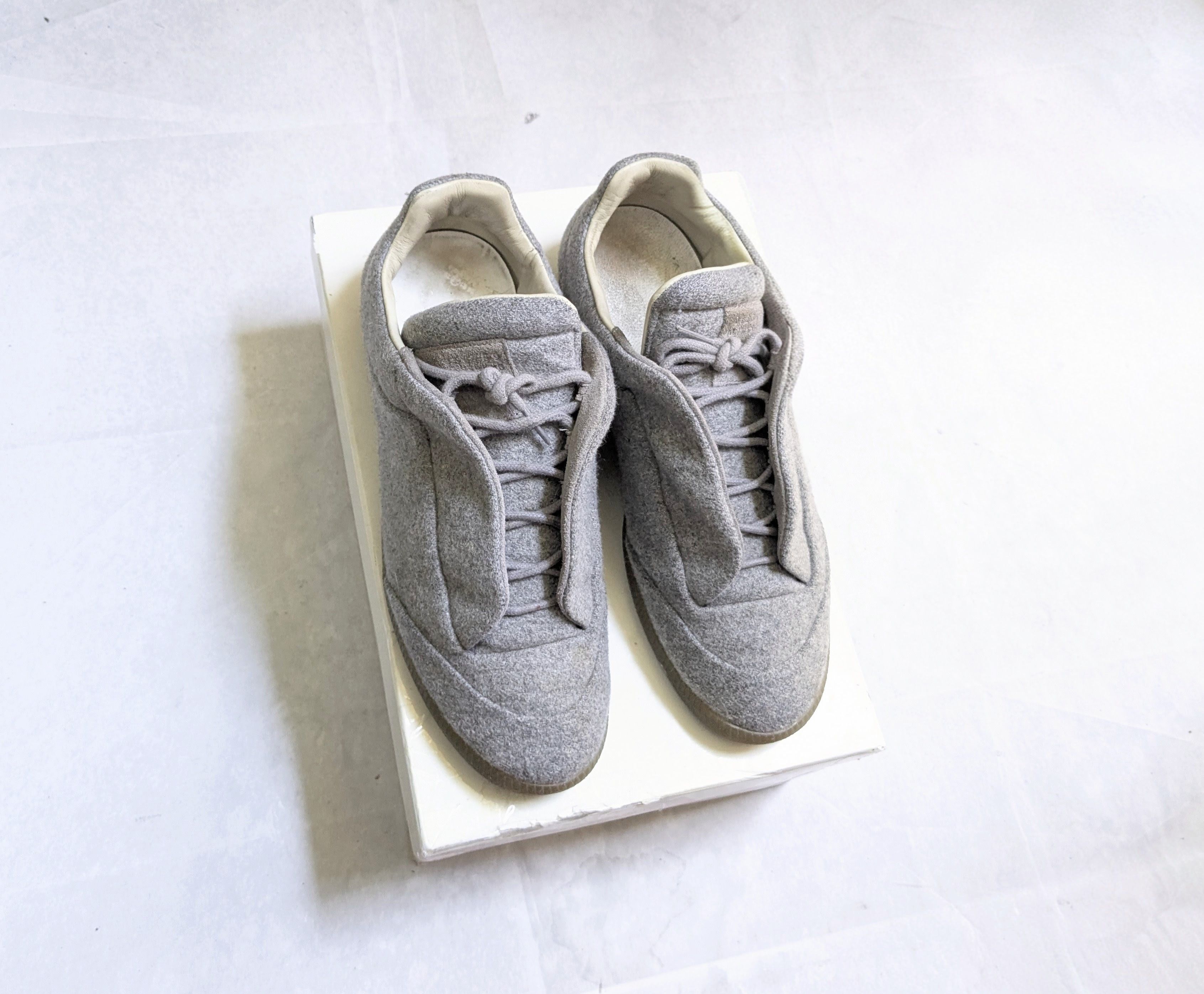 Maison Margiela Future Gray Wool 10.5 43.5 Low Tops Gum