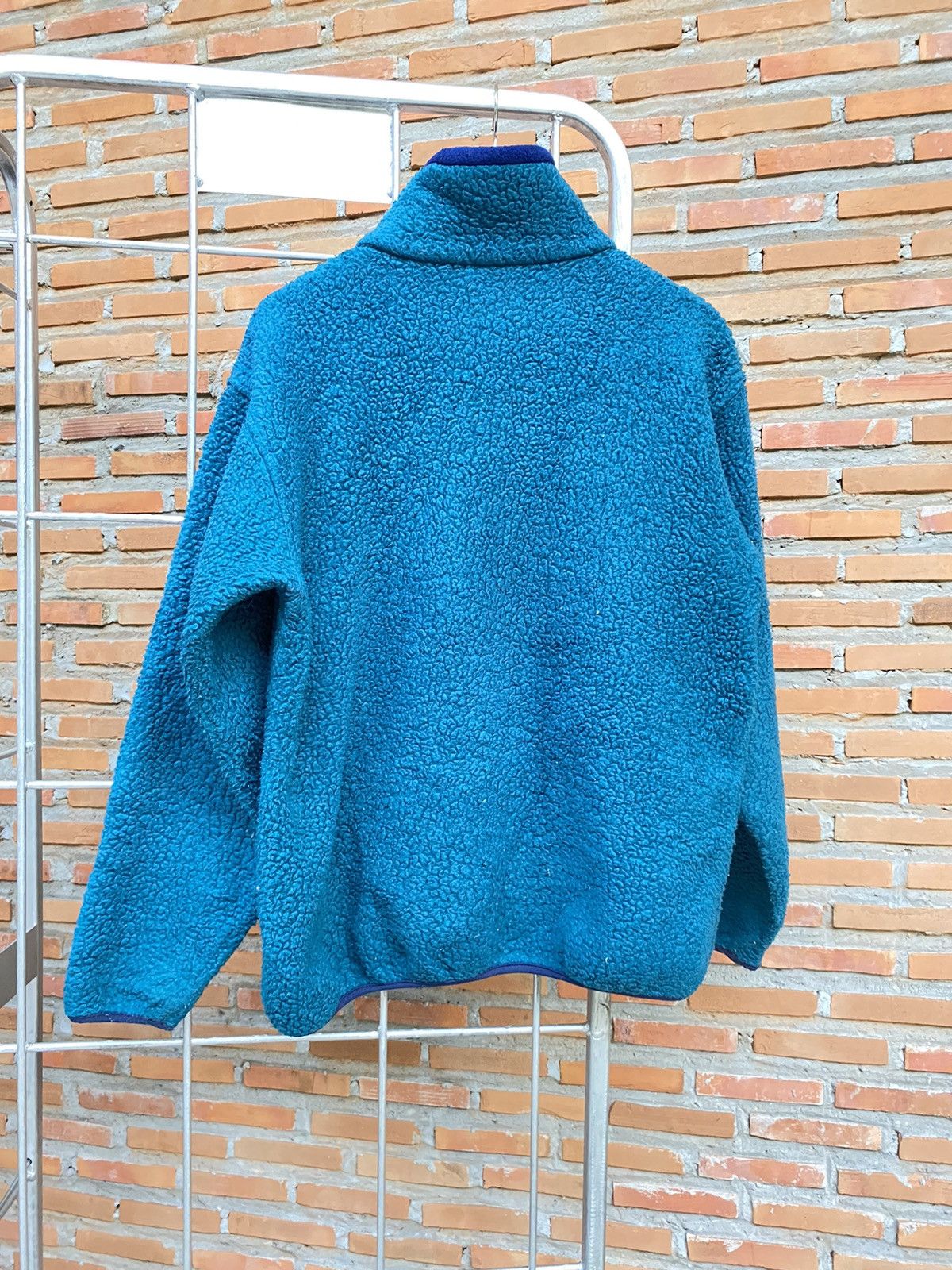 LL Bean fleece sherpa ocean blue jacket