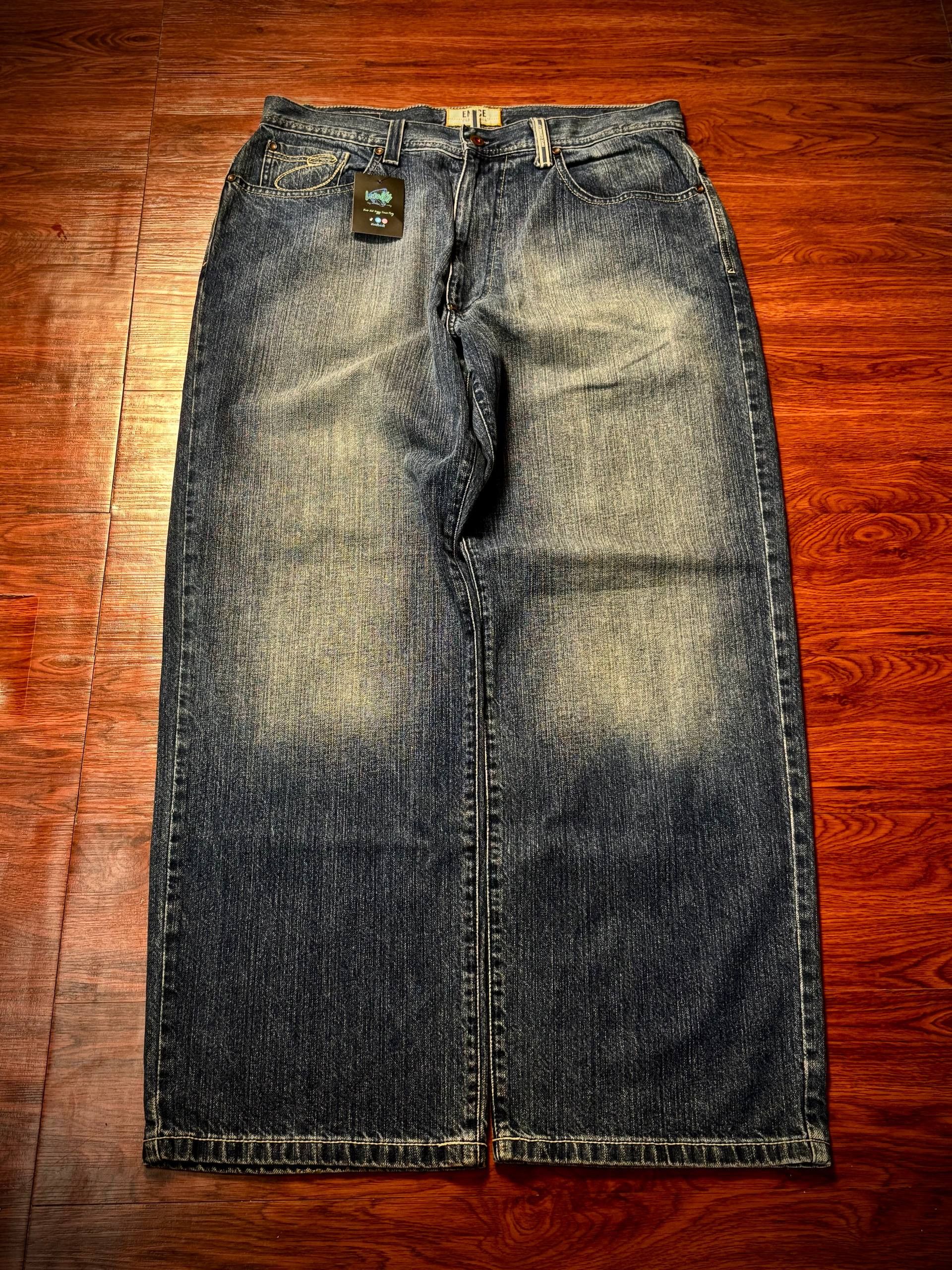 JNCO Vintage Y2K Enyce Blue Faded Wash Small Embroidery Size US 36 / EU 52 - 1 Thumbnail