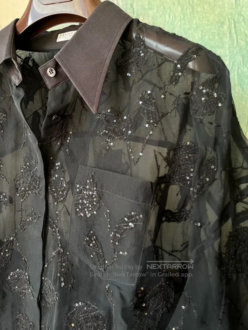 Brunello Cucinelli Brunello Cucinelli Rose Embroidered Sequin Two-Piece Set Size XL / US 12-14 / IT 48-50 - 3 Thumbnail