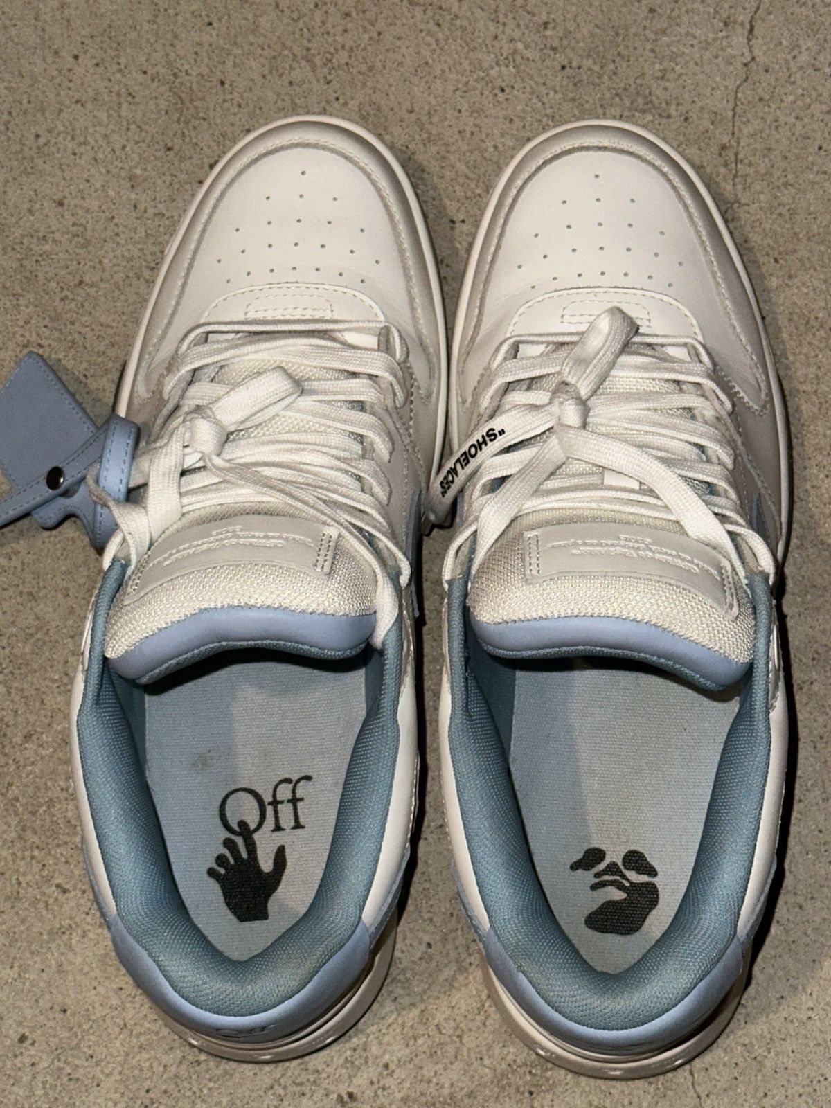 Off-White Off White, Out Of Office, White Light Blue Size US 10 / EU 43 - 7 Thumbnail