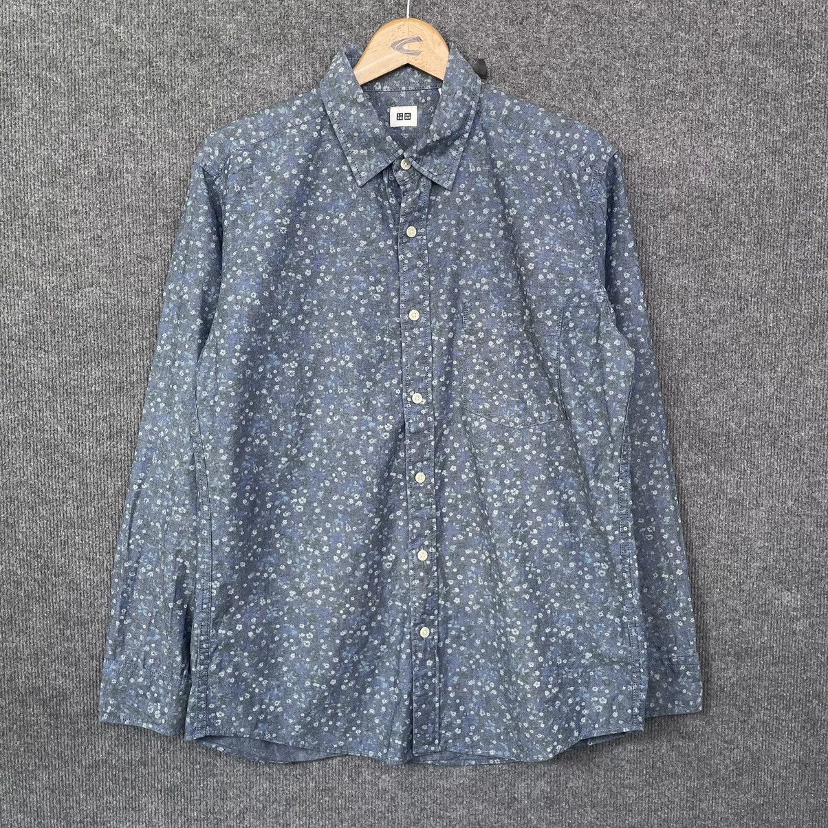 Japanese Brand Uniqlo Floral AOP Button Ups T Shirt Size US L / EU 52-54 / 3 - 1 Thumbnail