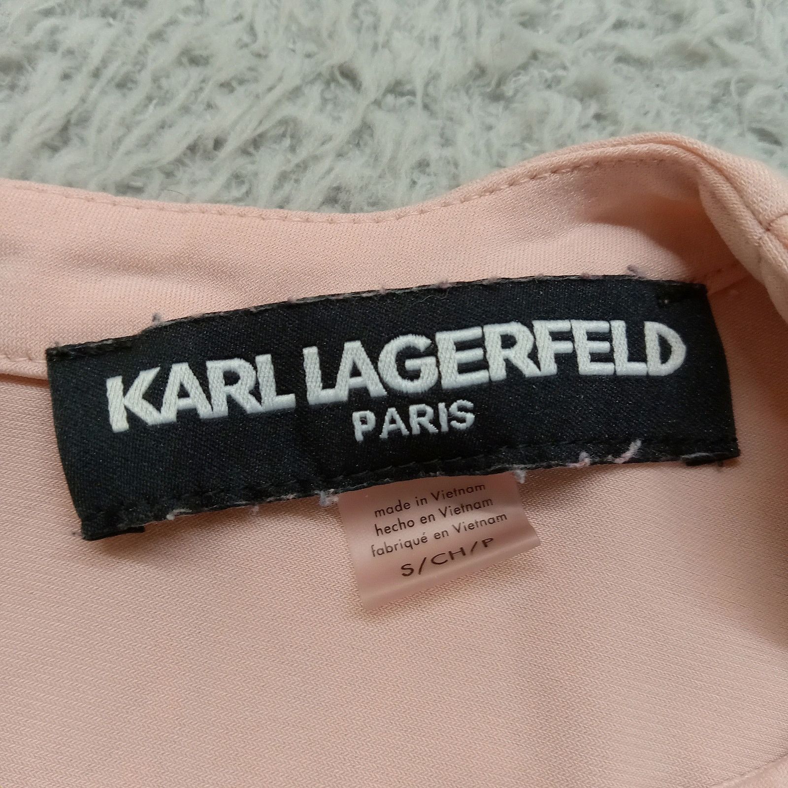 Karl Lagerfeld Karl Lagerfeld Paris Blouse S Womens Sleeveless Pearls Peach Size S / US 4 / IT 40 - 4 Thumbnail