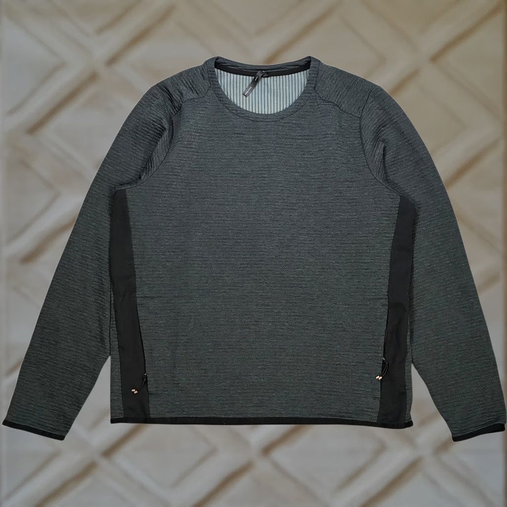 Vintage REI Co Op Charcoal Gray L Textured Crew Neck Long Sleeve Pullover Top Men's Size US L / EU 52-54 / 3 - 1 Thumbnail