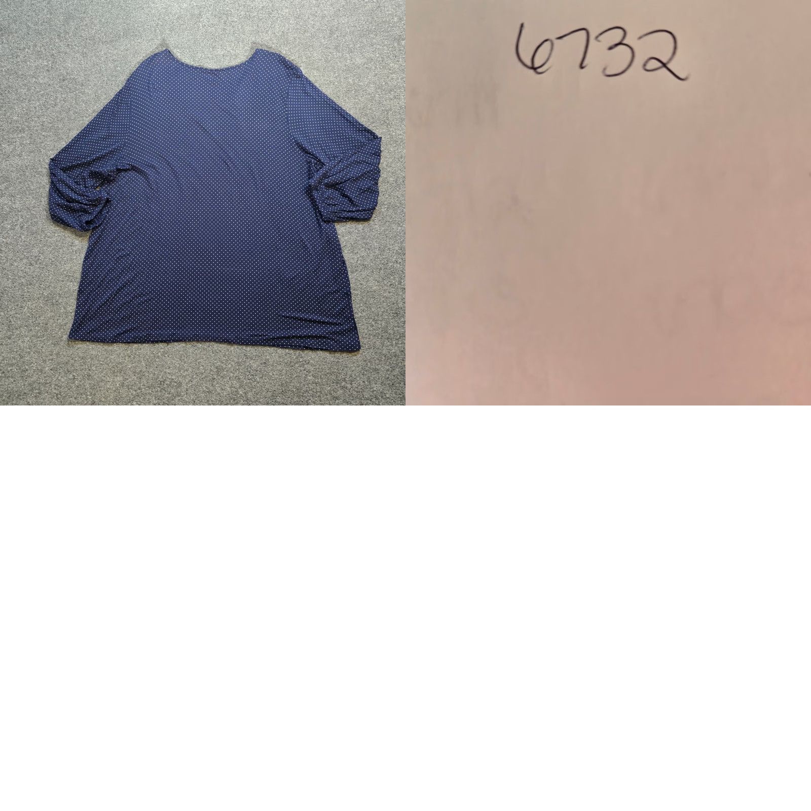 Lands' End Lands' End Top Women 2X Blue Polka Dots 3/4 Sleeve Stretchy Lightweight Casual Blouse Size XXL / US 16-18 / IT 52-54 - 8 Thumbnail