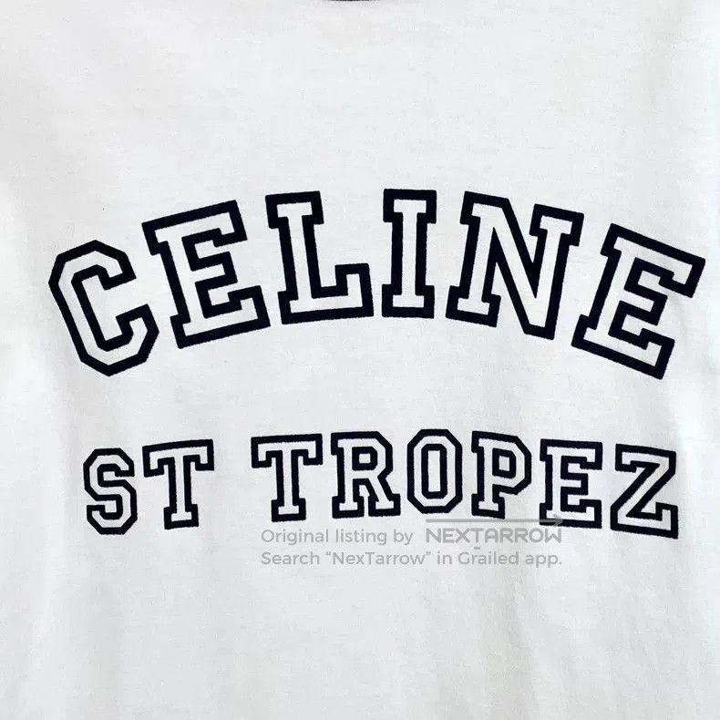 Celine Celine White Logo Print Cotton T. Size US S / EU 44-46 / 1 - 4 Thumbnail