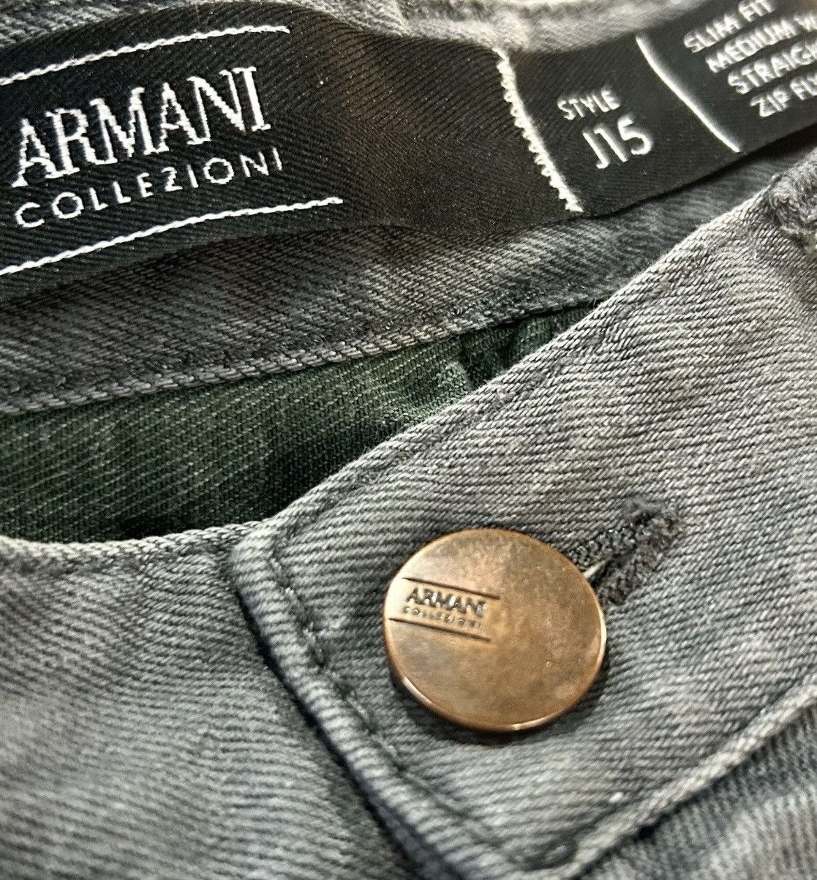 Armani Collezioni Armani Collezioni - Grey Jeans Men’s Slim Fit Denim size 31 Size US 31 - 6 Thumbnail