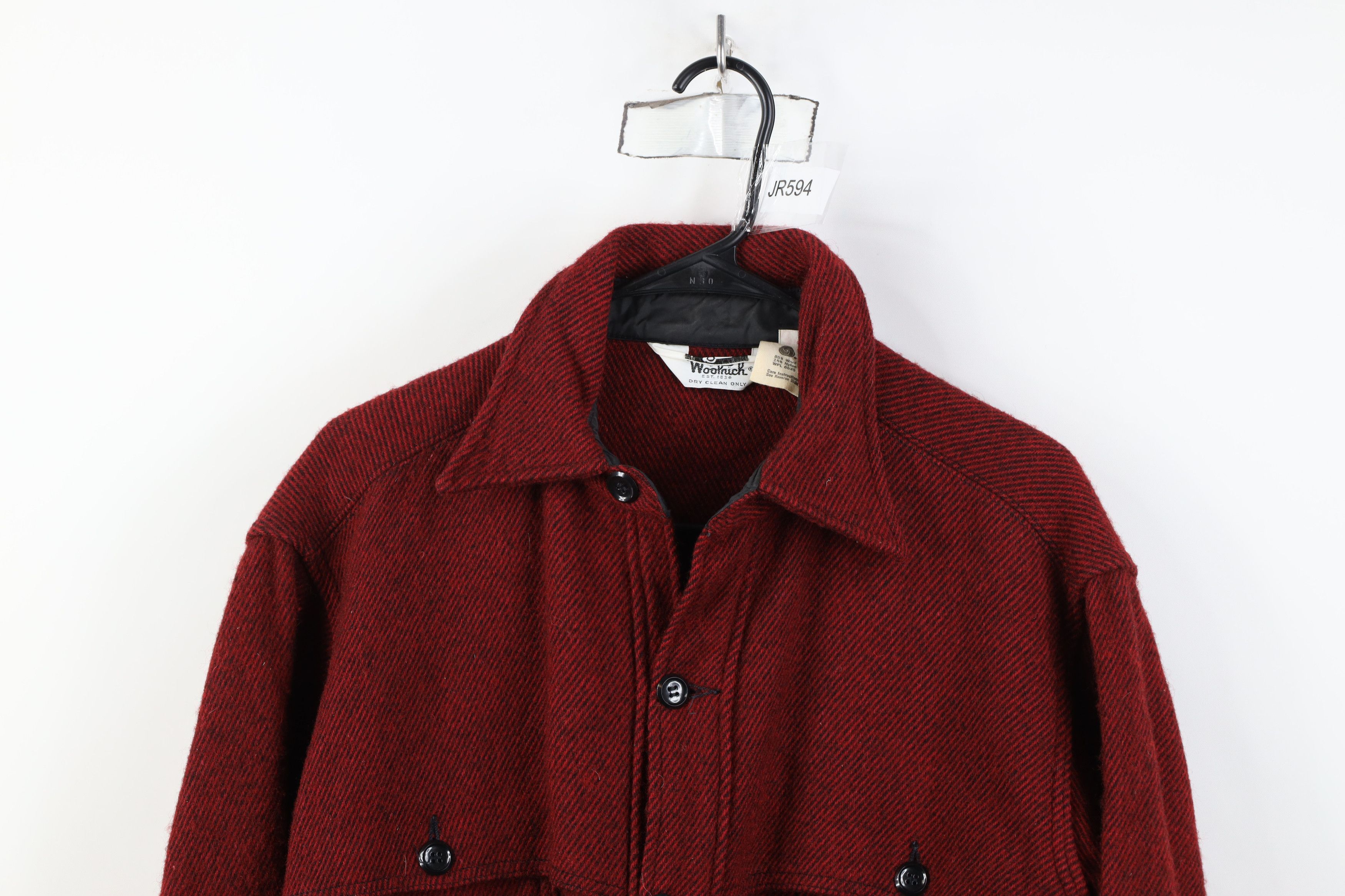 Woolrich Woolen Mills Vintage 70s Woolrich Whipcord Duster Cruiser Jacket Red USA Size US XL / EU 56 / 4 - 2 Thumbnail